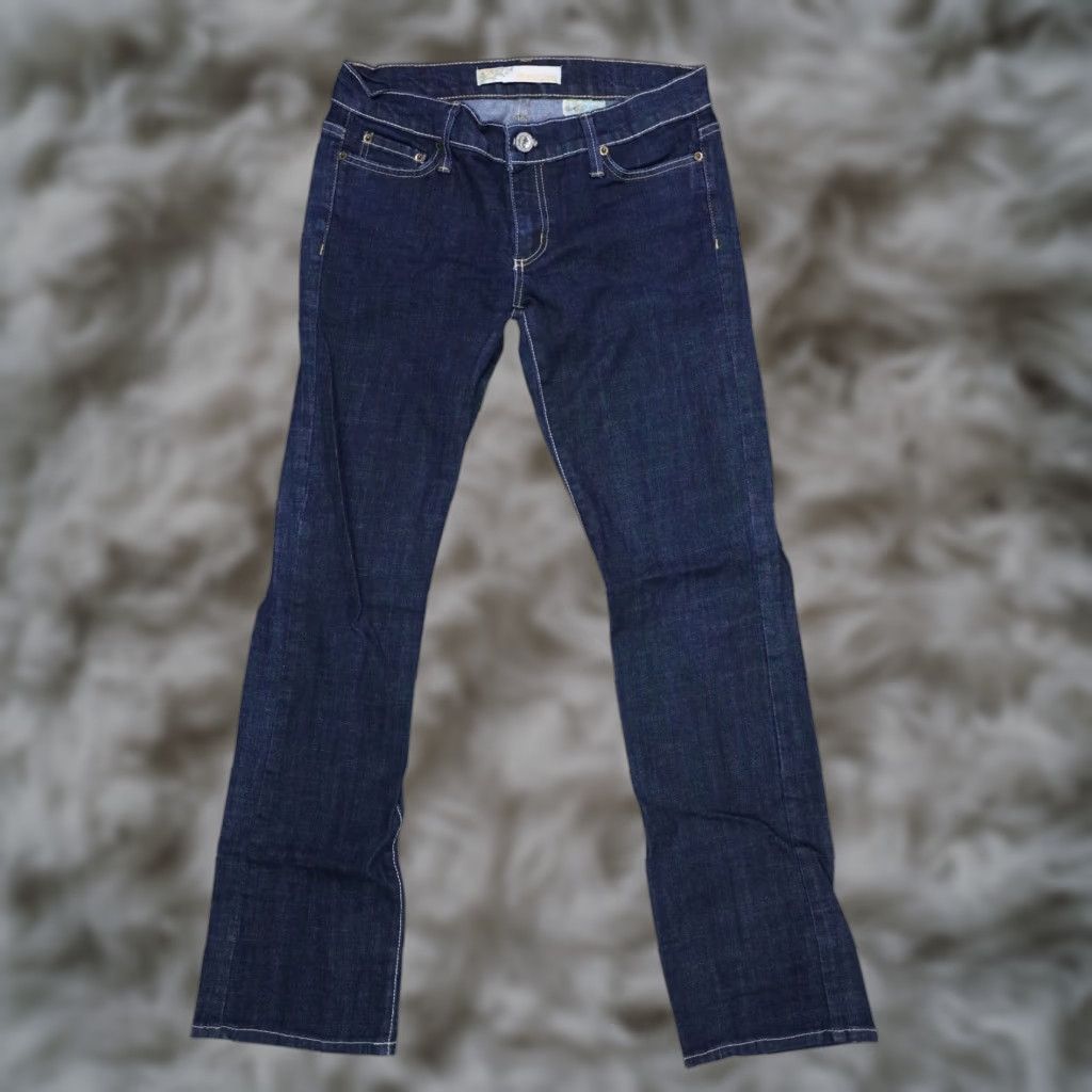 Vintage KANCAN Jeans Low Rise Embellished Straight Jeans Blue 28 Womens Studded 5-Pocket Design Size 28" / US 6 / IT 42 - 1 Thumbnail