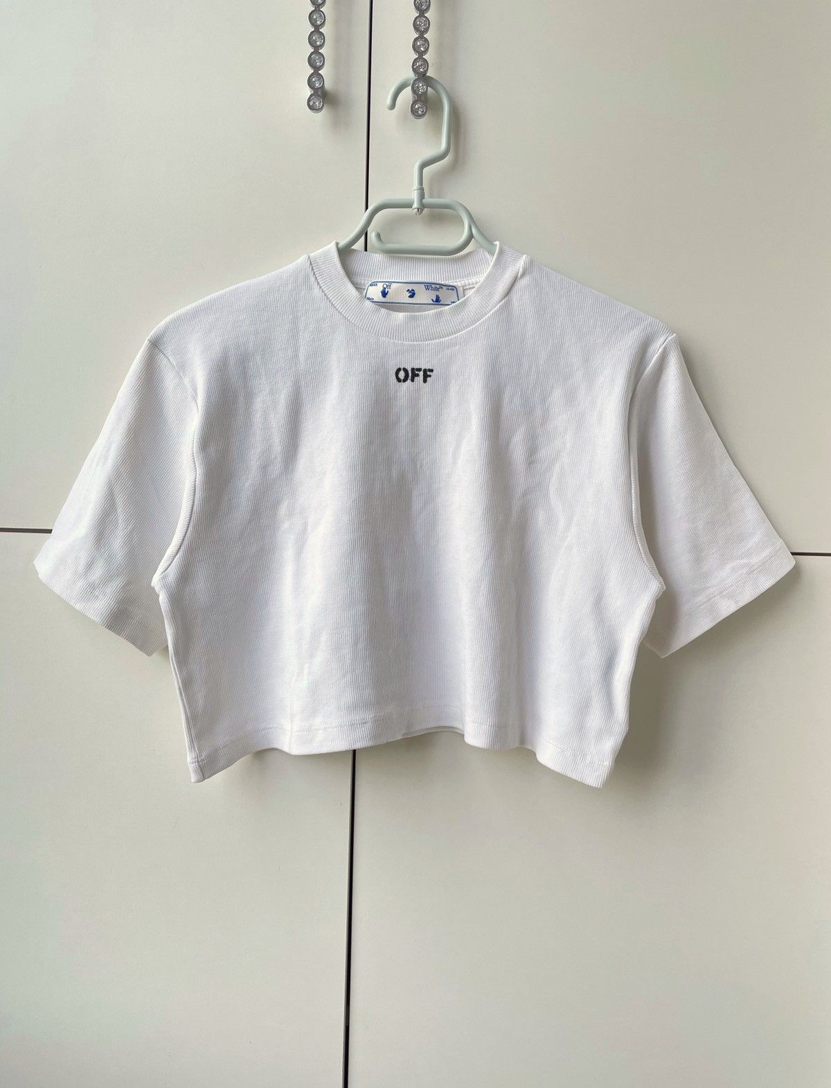 Off-White Off-White Crop Top Size L / US 10 / IT 46 - 1 Thumbnail