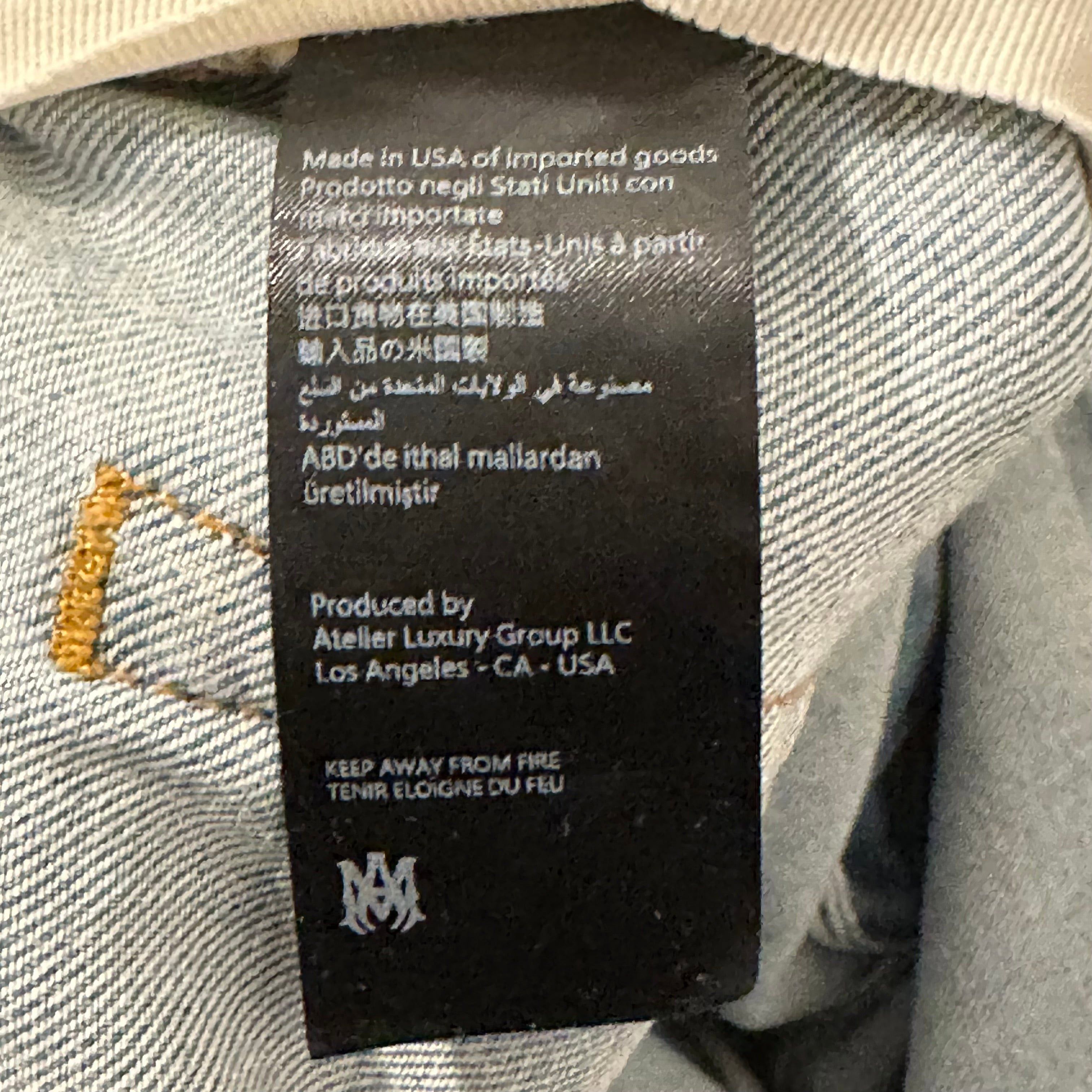 Amiri Amiri MX1 White Canvas Bleached Blue Denim Jeans Sz 38 Size US 38 / EU 54 - 7 Thumbnail