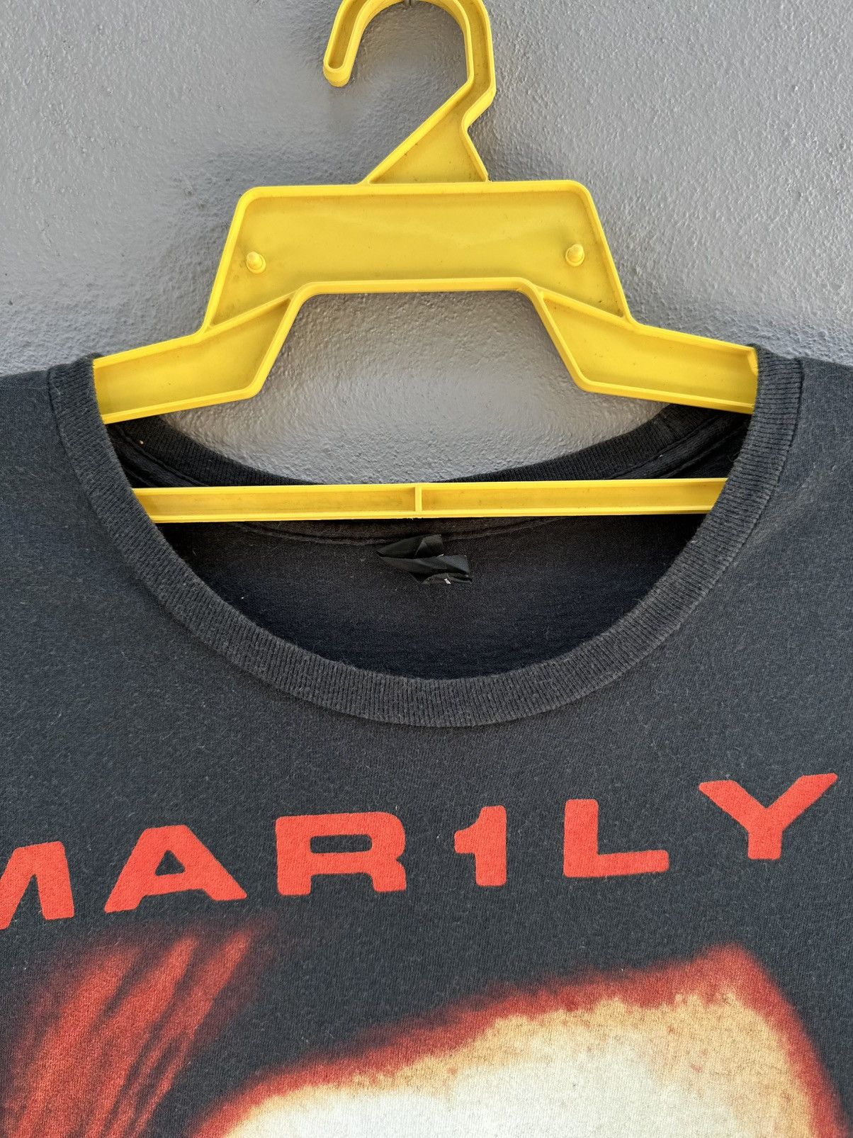 Band Tees vintage Y2K Marilyn Manson Big Face Faded Grunge Tee Size US L / EU 52-54 / 3 - 5 Thumbnail