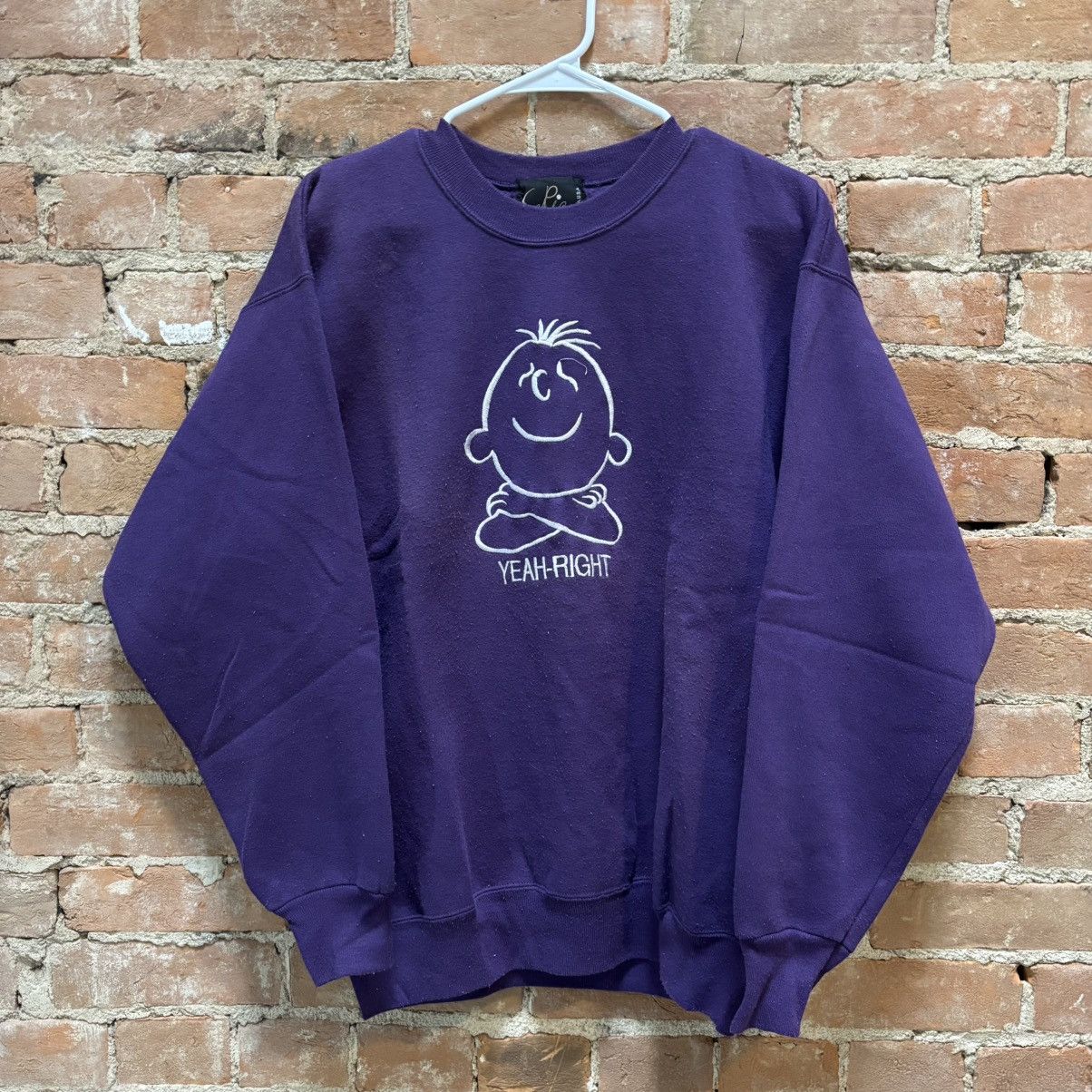 Vintage $50 Vintage 90s Yeah Right Character Crewneck Sweatshirt Size US XL / EU 56 / 4 - 1 Thumbnail