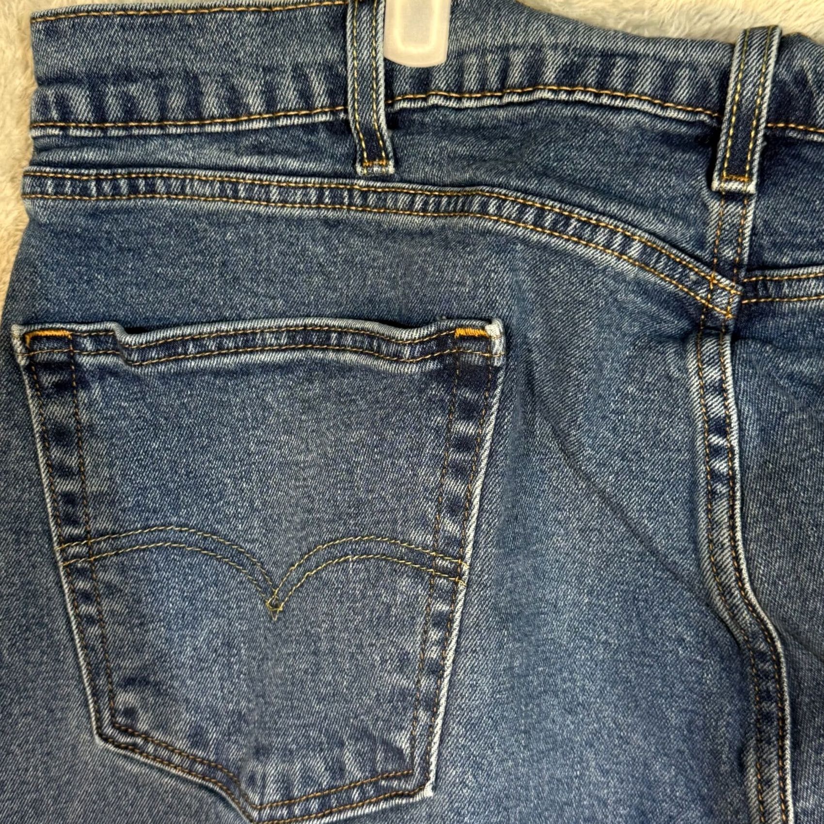 Levi's Levi’s 505 Jeans Men Blue Stretch Denim Mid-Rise Straight Leg 40 x 30 Denim Jeans Regular Mens Holiday Retro? Size US 40 / EU 56 - 6 Thumbnail