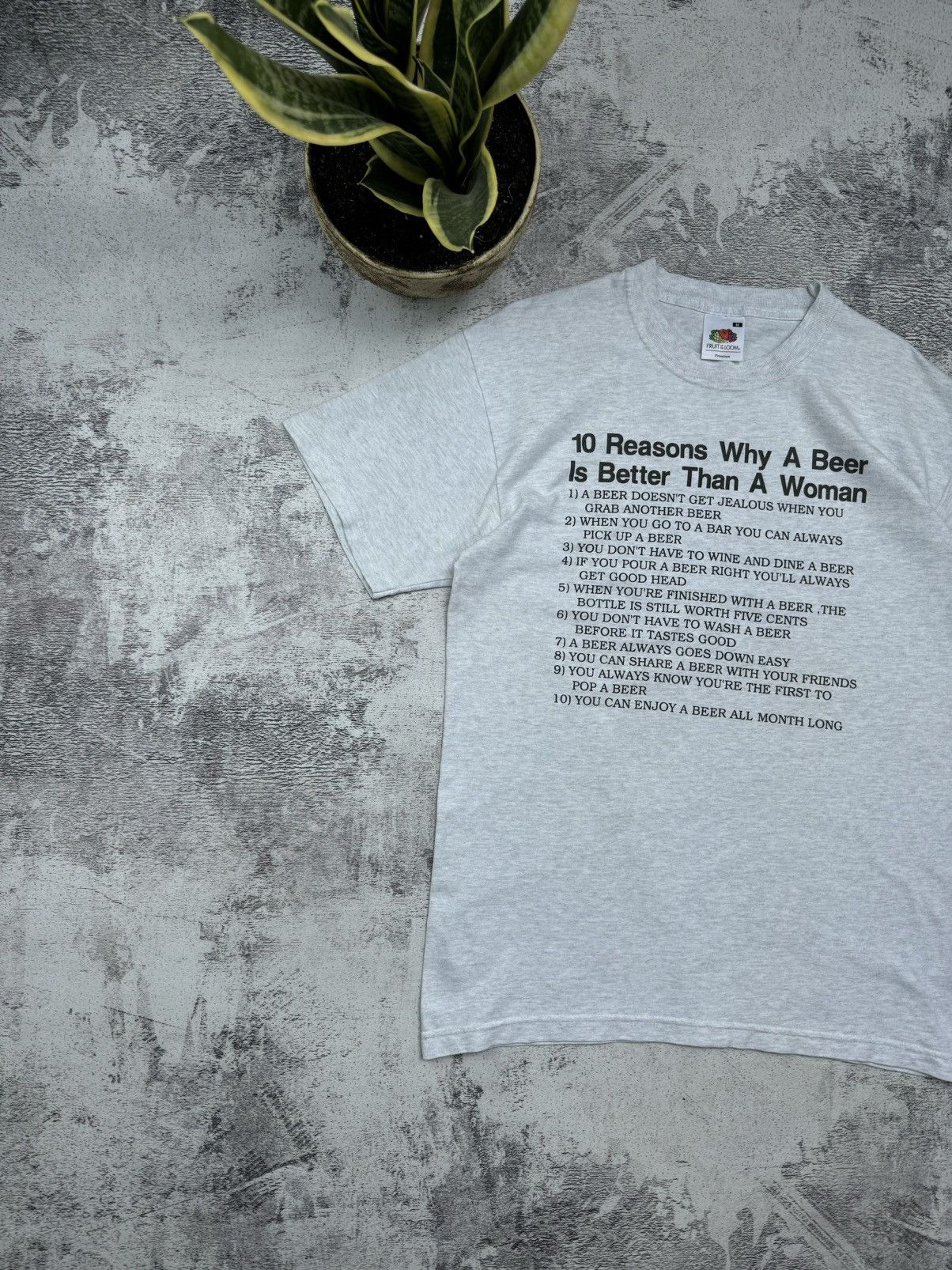 Vintage Mem 10 Reasons Why A Beer Is Better Than A Woman T Shirt Size US M / EU 48-50 / 2 - 2 Thumbnail
