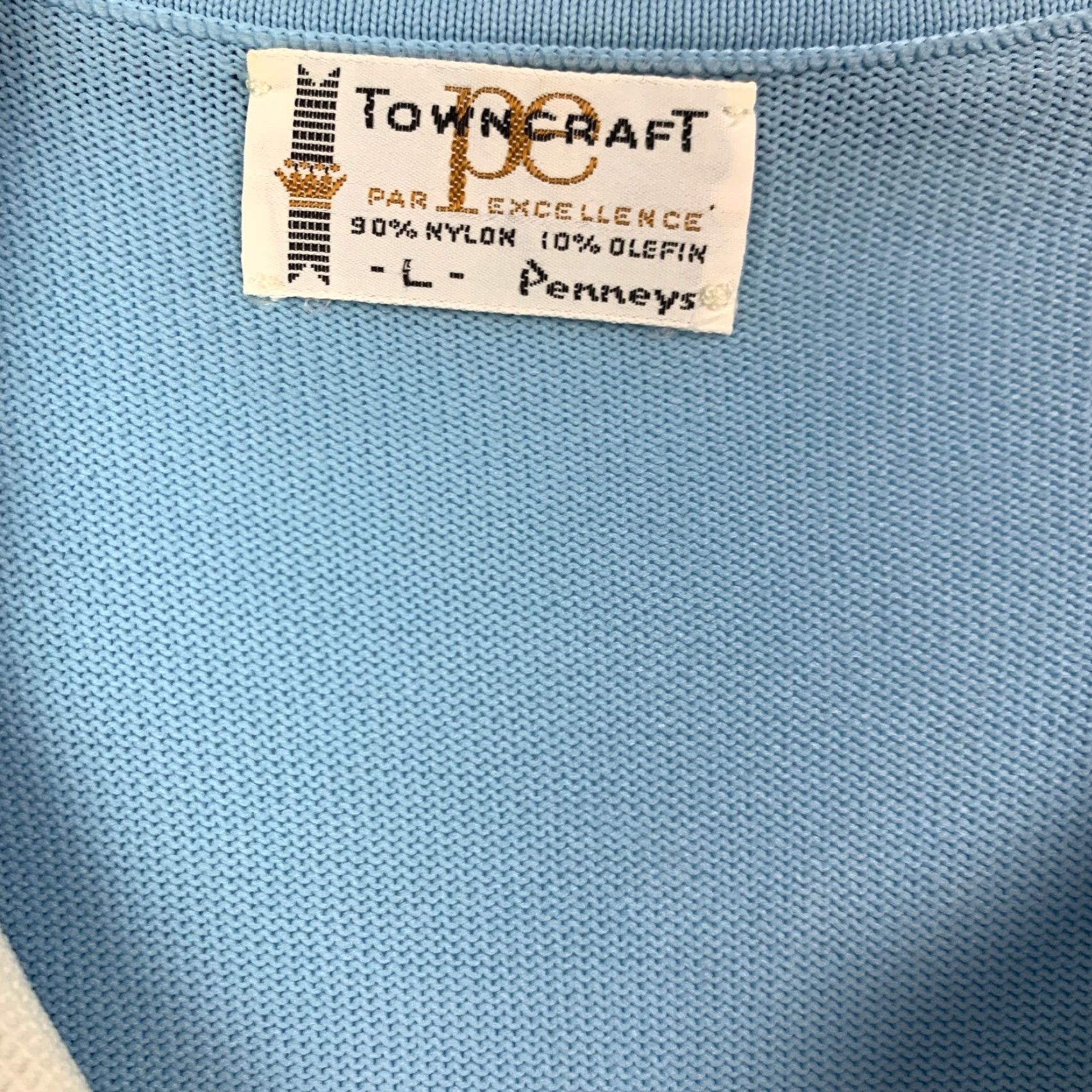 Vintage VINTAGE Towncraft Polo Shirt Rockabilly 60s Large Blue Nylon Blend Short Sleeve Mens Size US L / EU 52-54 / 3 - 3 Thumbnail