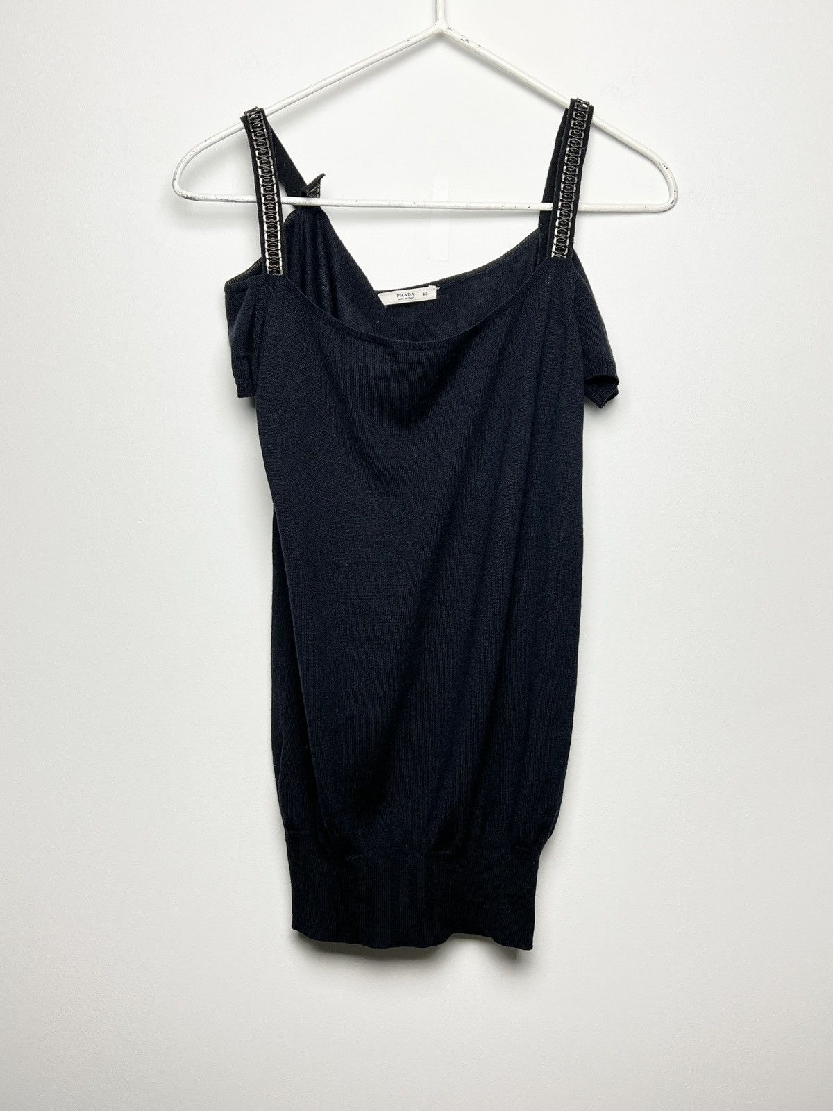 Vintage prada black silk cami 2024 top