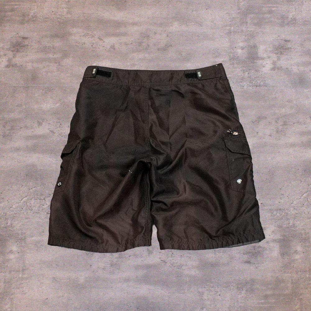 Japanese Brand Y2K 00's Tribal Baggy Long Inseam Cargo Water Swim Short's Size US 34 / EU 50 - 2 Thumbnail