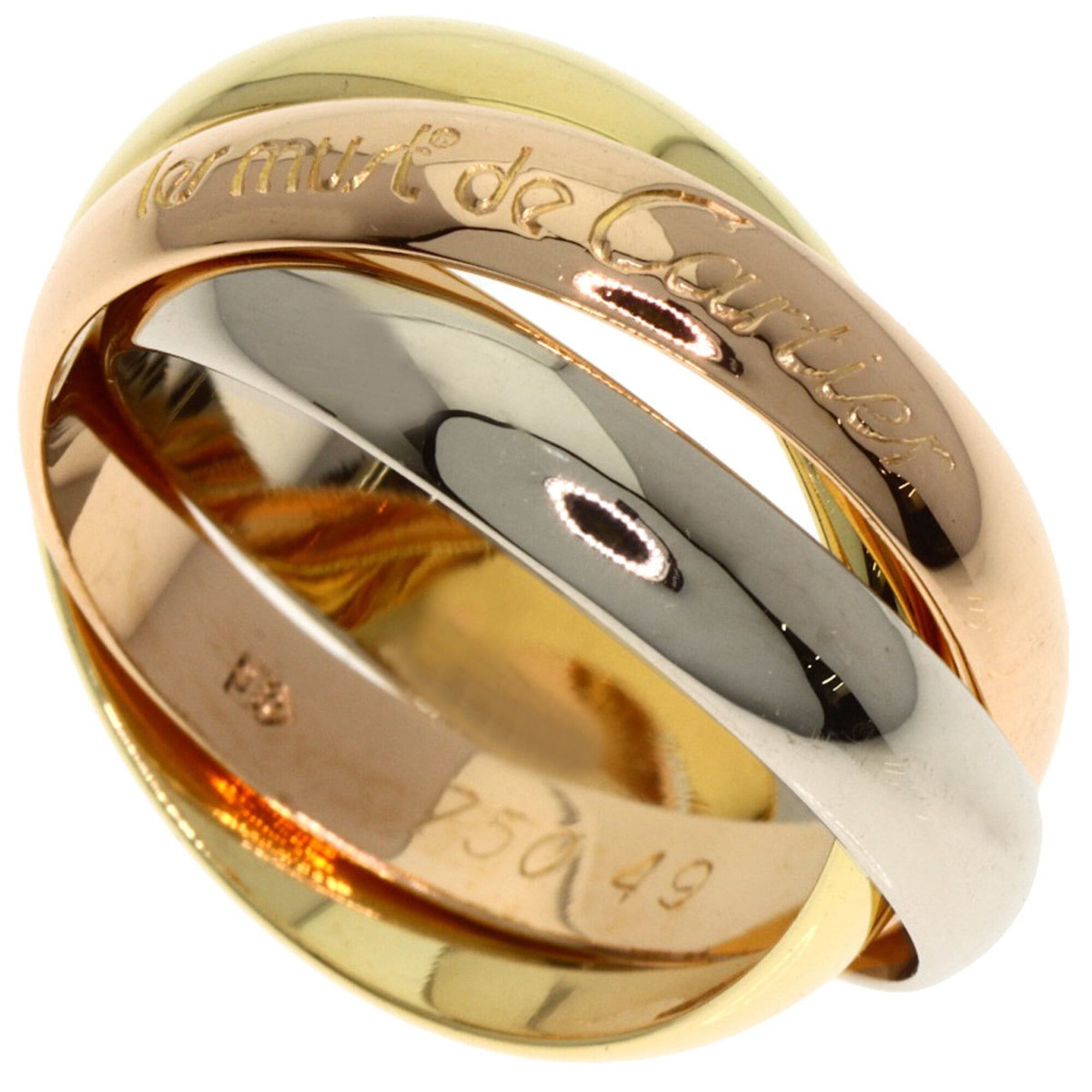Cartier Cartier Trinity #49 Ring, 18K Yellow Gold/18K White Pink Gold, Women's, CARTIER Size ONE SIZE - 1 Thumbnail