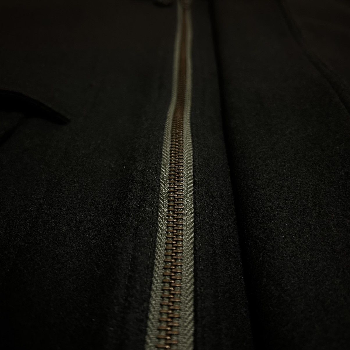 Japanese Brand Vintage Japanese Wool Bomber Jacket Black Zip LL Size US XL / EU 56 / 4 - 5 Thumbnail