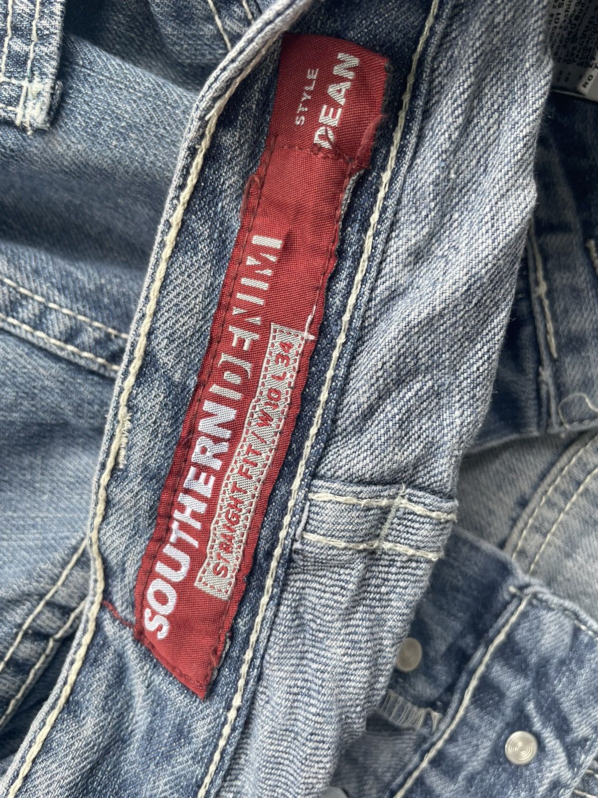Japanese Brand Southern Denim Double Waist Denim Size US 31 - 16 Thumbnail