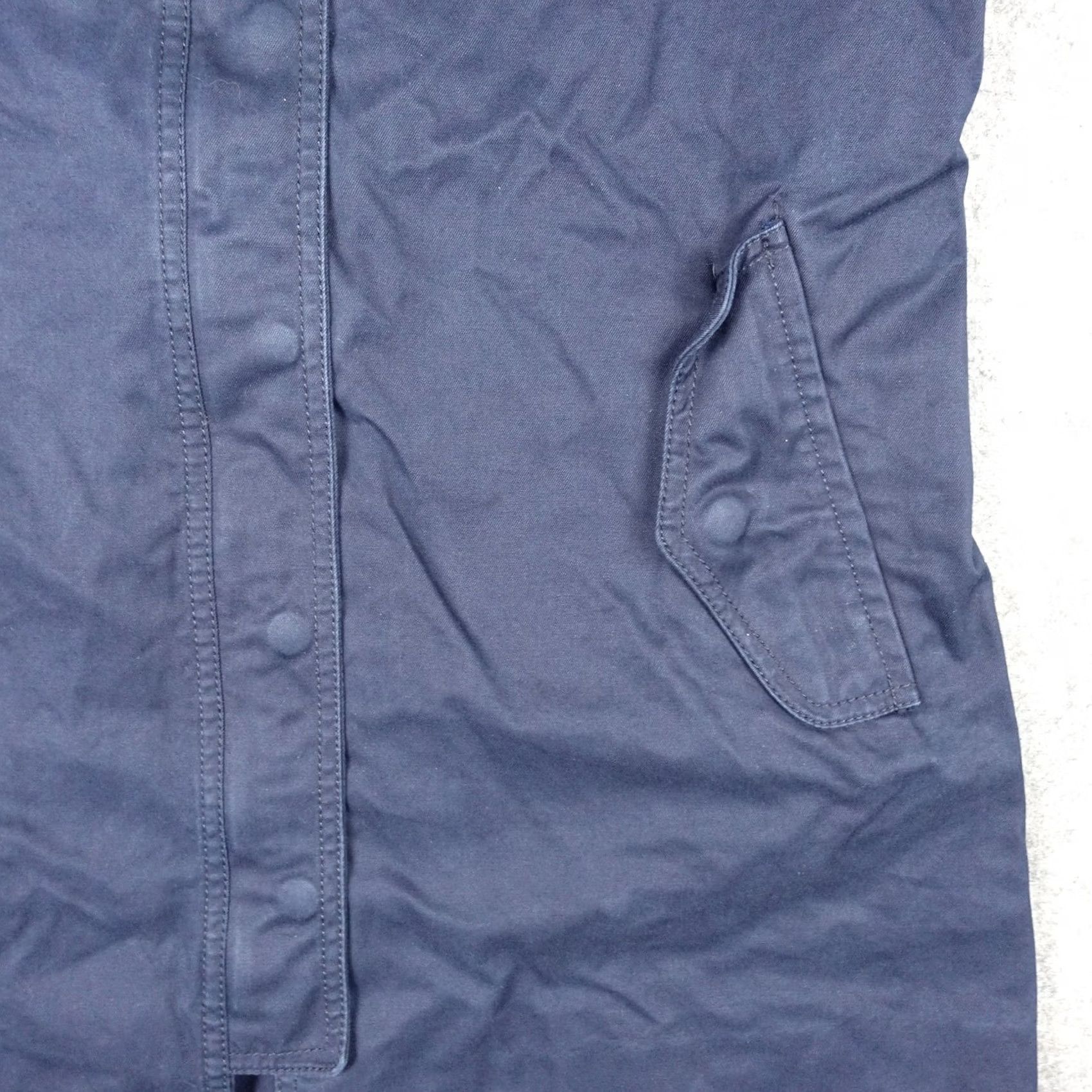 J.Crew VINTAGE? No — J.CREW Hooded Coat Parka Jacket Womens 6 Navy Blue Cotton Belted Buckle Trench Coat Size M / US 6-8 / IT 42-44 - 3 Thumbnail