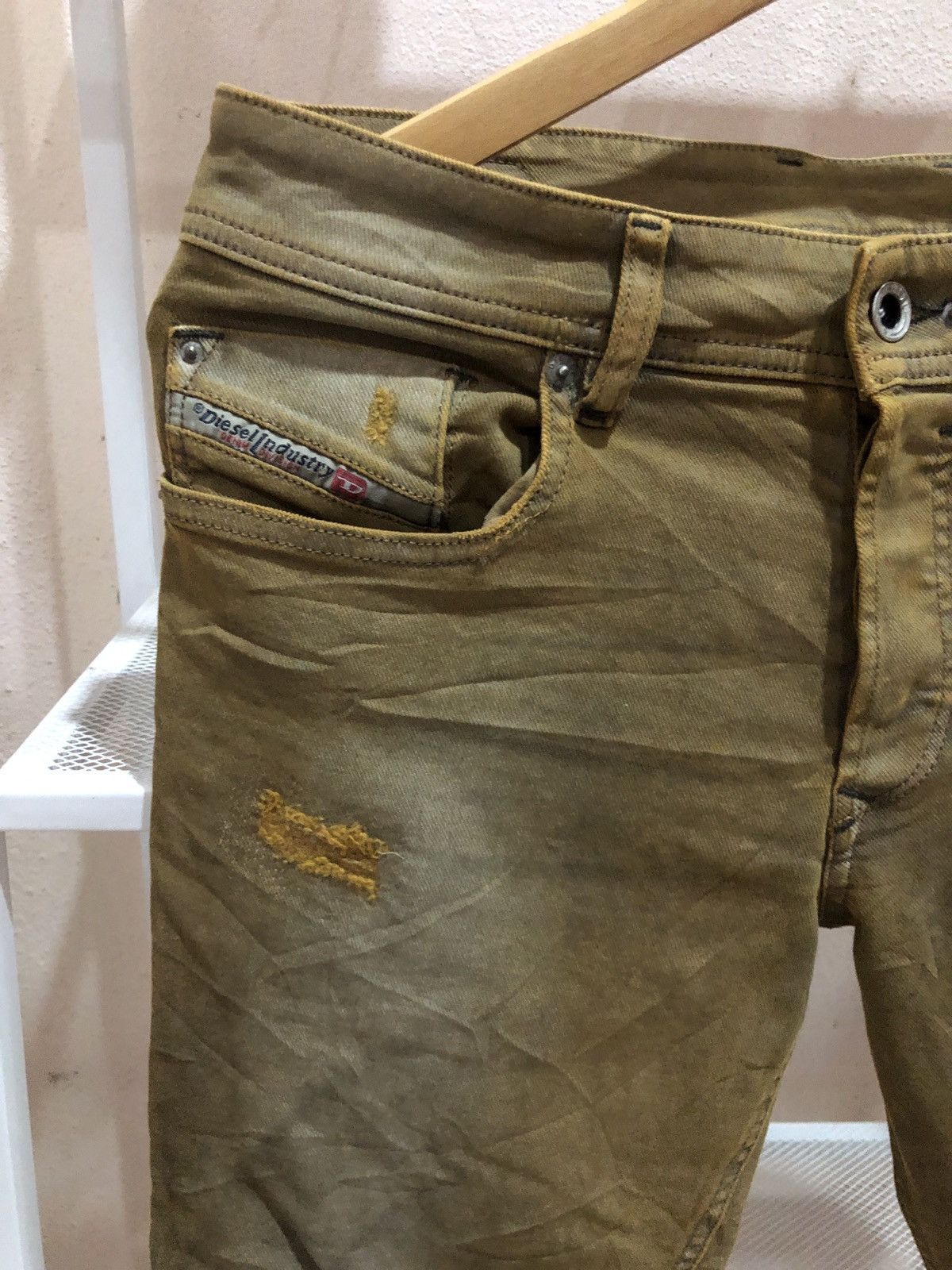 Diesel Diesel Sleenker Color Denim Stretch Yellow Luxury Slim Fit Size US 29 - 3 Thumbnail