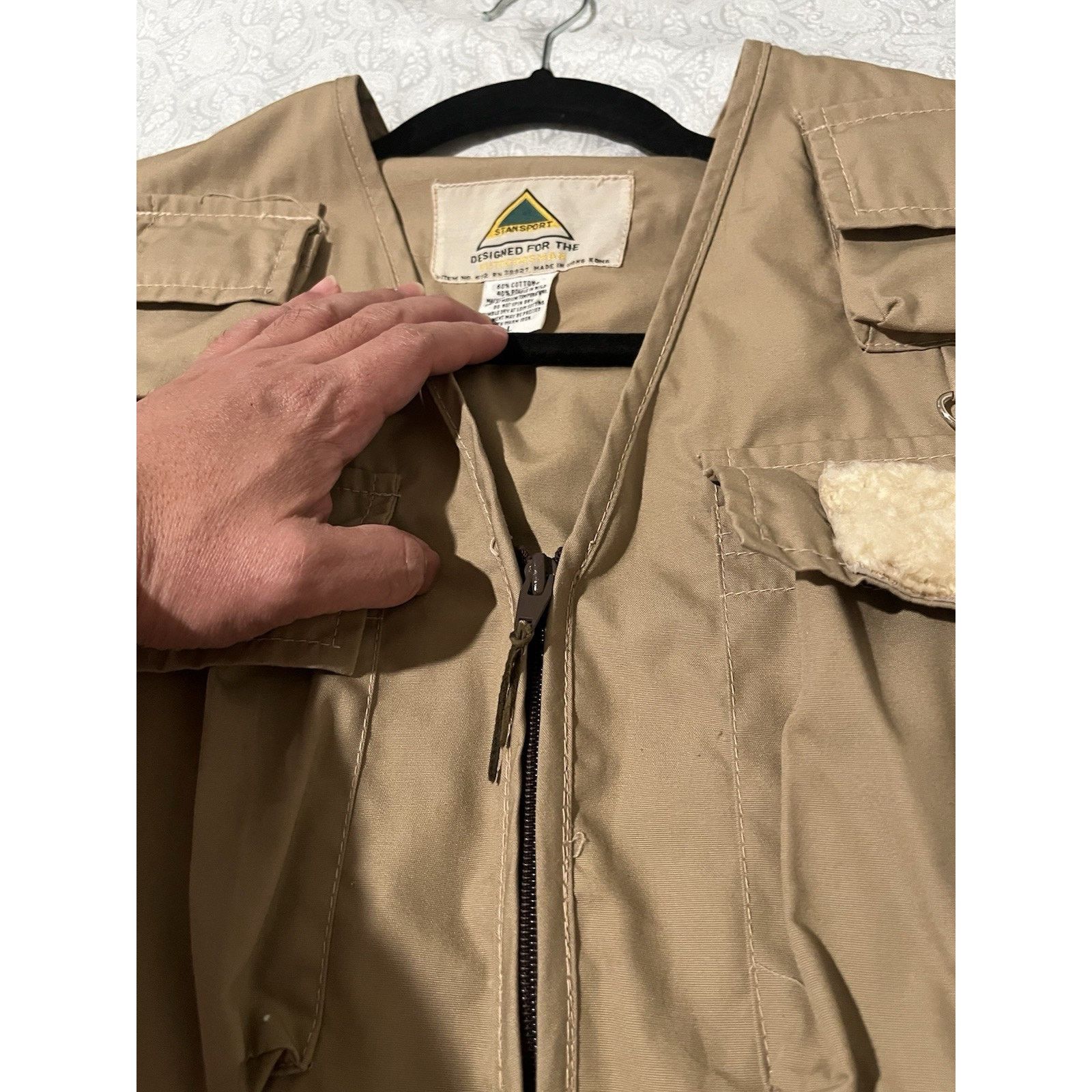 Other Vintage Stansport Fishing Vest Mens Large Khaki Multi Pocket Size US L / EU 52-54 / 3 - 8 Thumbnail
