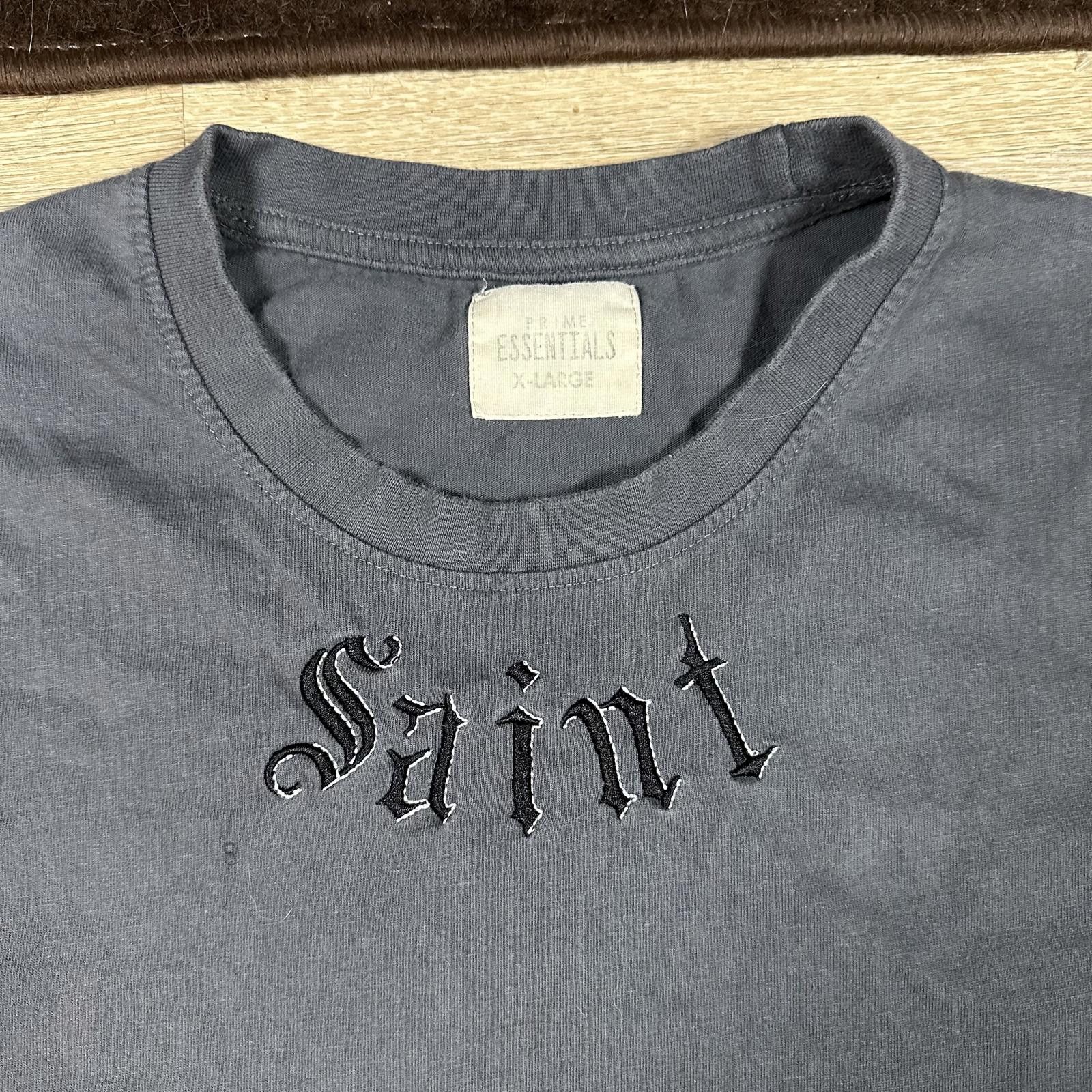 Other Saint Mens Long Sleeve T-Shirt Large Gray Graphic Print Size US XL / EU 56 / 4 - 4 Thumbnail
