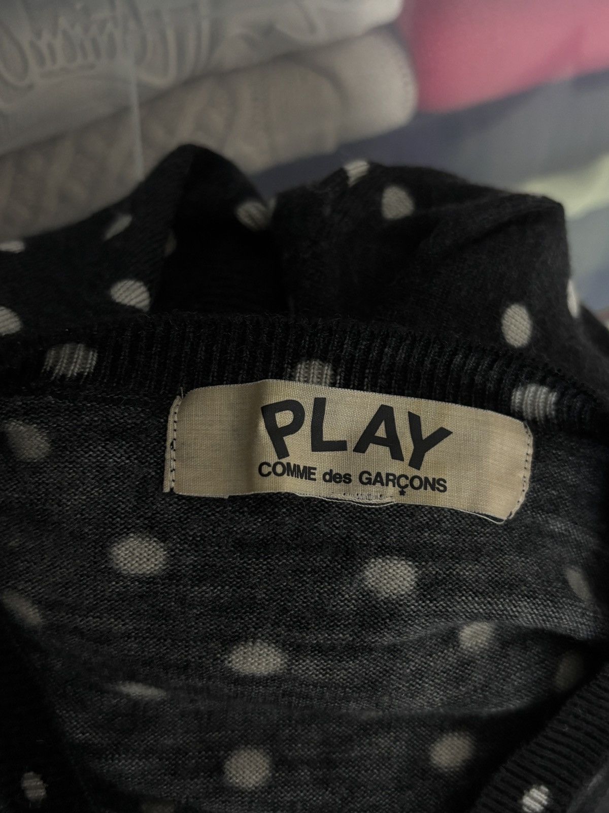 Comme des Garcons PLAY Comme Des Garcons Play Polka Dot Wool Sweater Vintage Rare Size L / US 10 / IT 46 - 8 Thumbnail