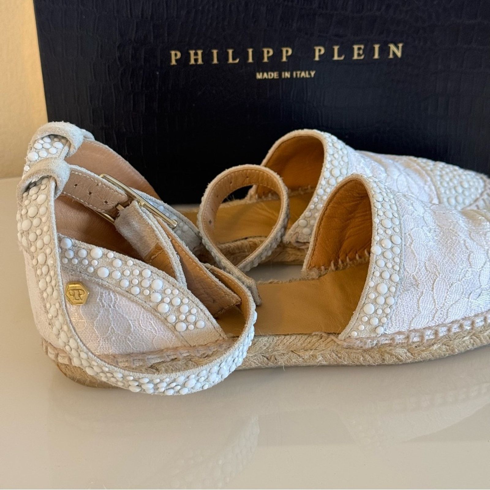 Philipp Plein PHILIPP PLEIN Espadrille Shoes For Women, Size 39, Authentic Size US 8.5 / IT 38.5 - 7 Thumbnail