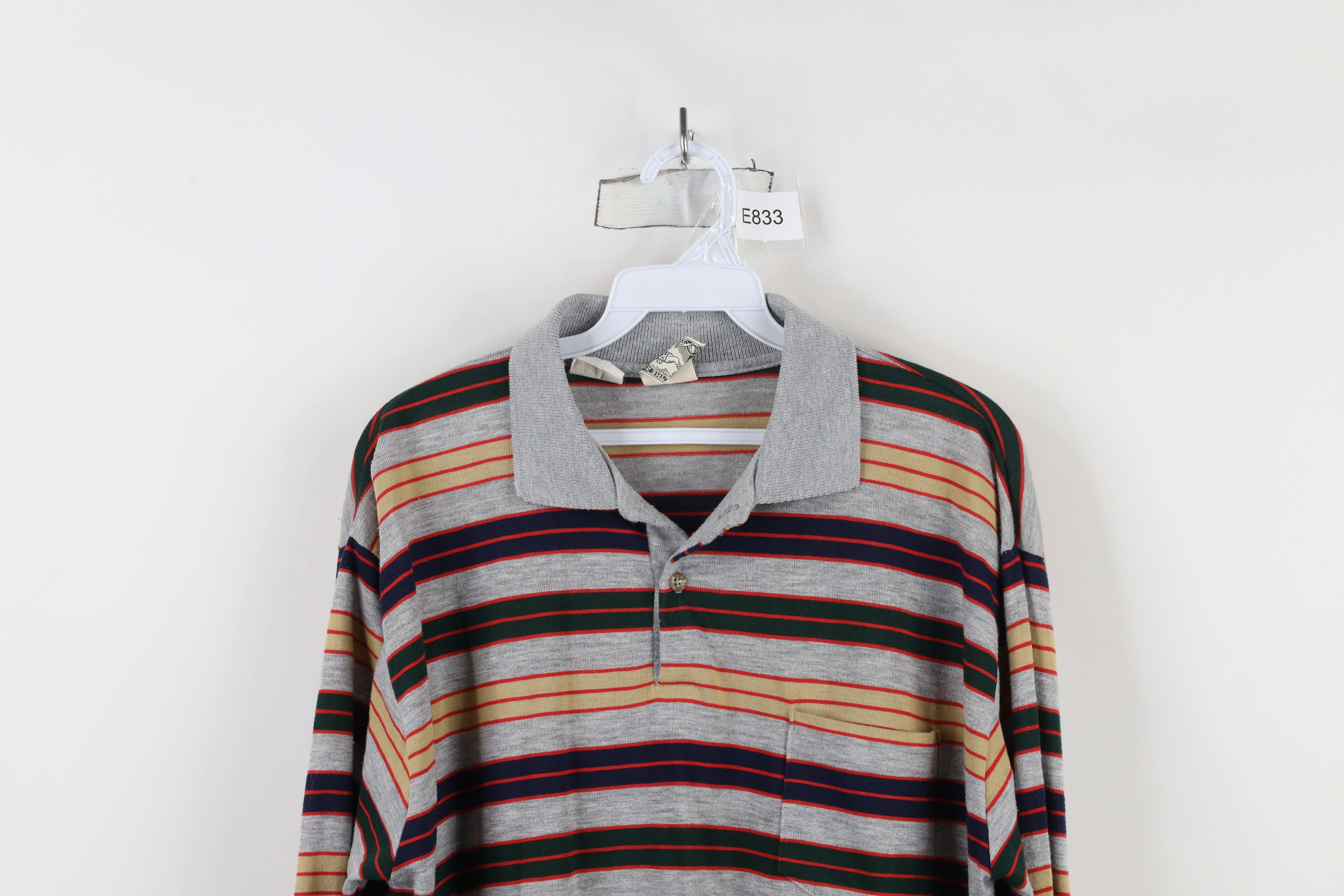 Vintage Vintage 70s Streetwear Long Sleeve Rugby Polo Shirt USA Size US XL / EU 56 / 4 - 2 Thumbnail