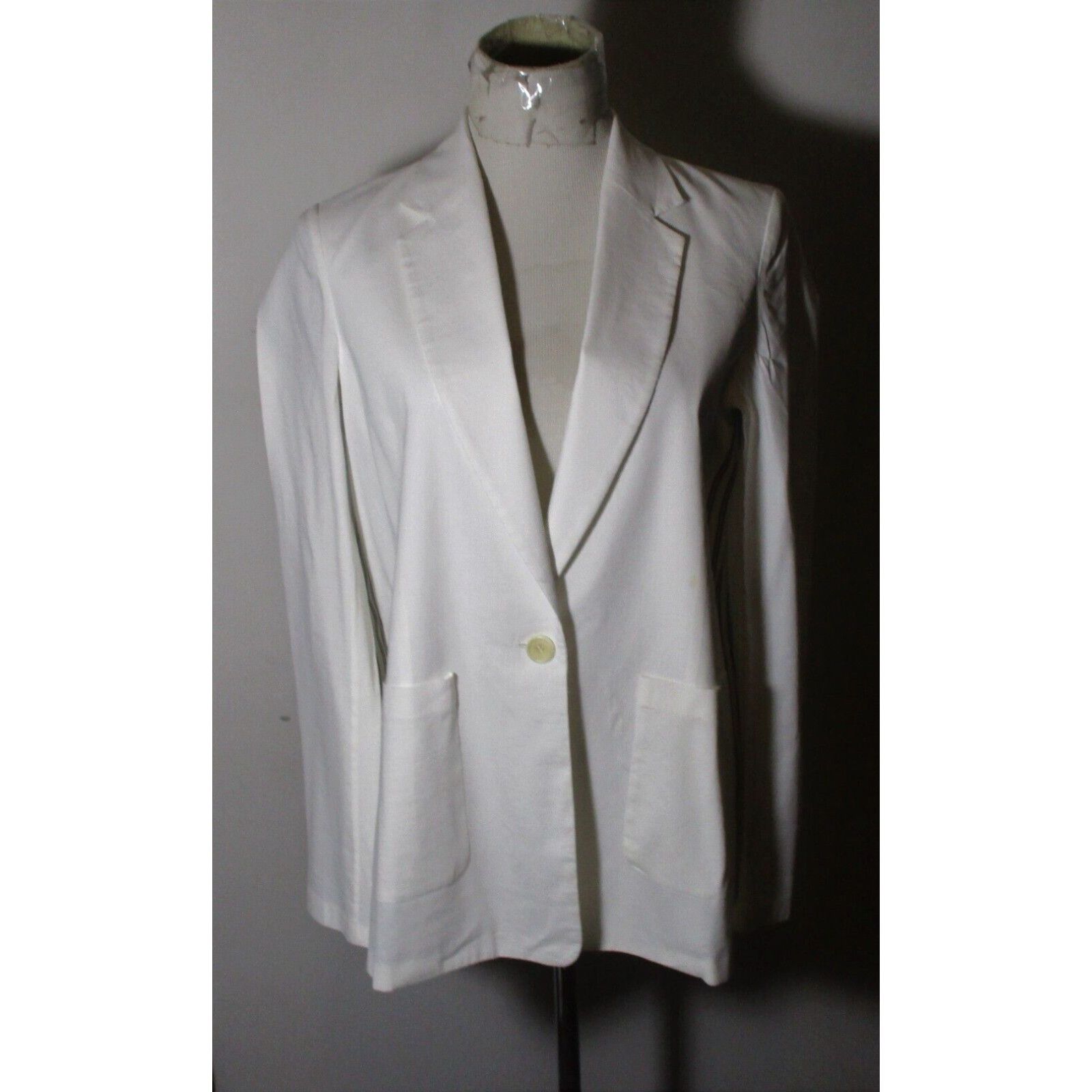 image of Women's Theory White Silk & Linen Jacket Size 4 NWOT