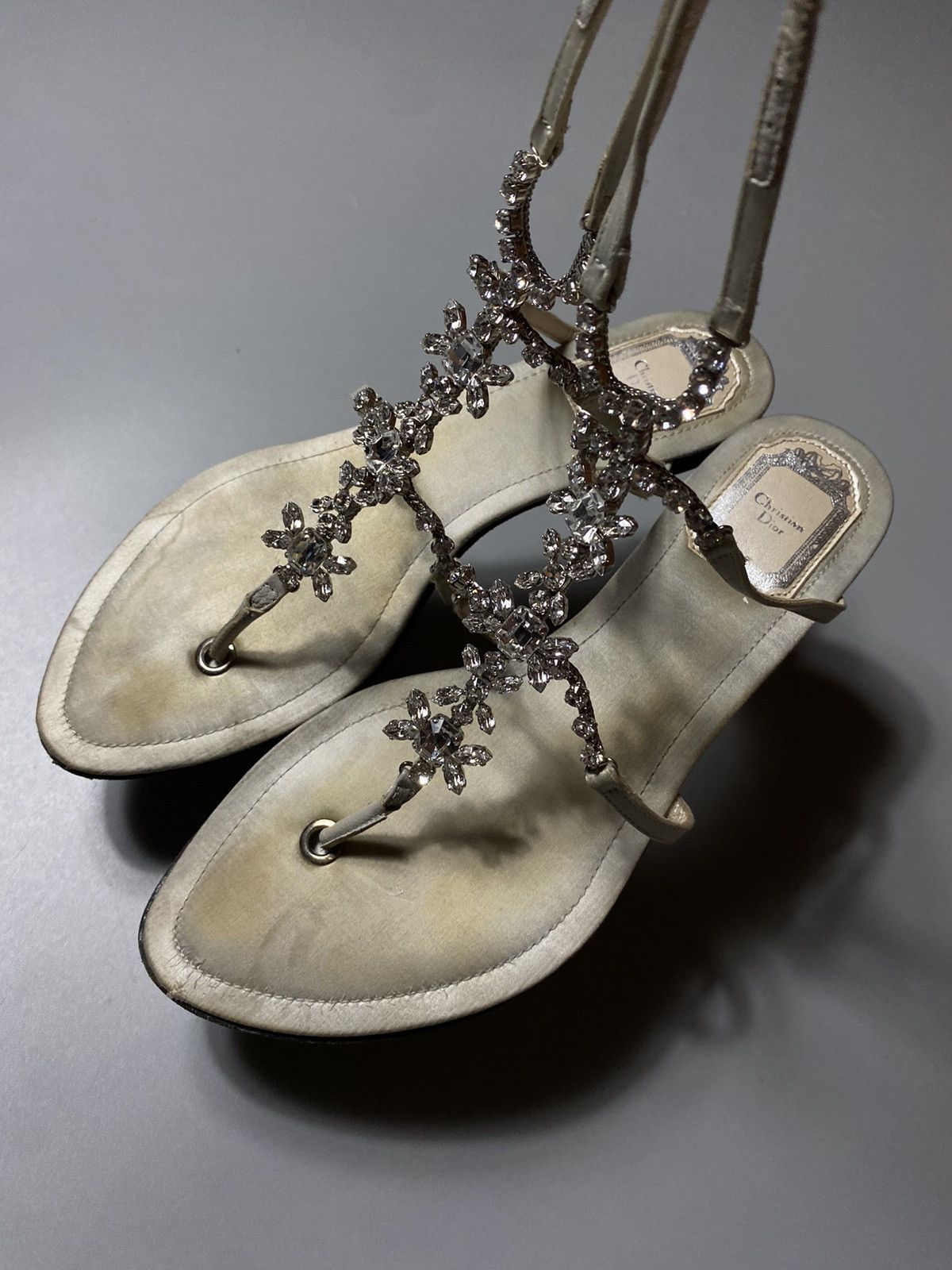 Dior × Swarovski × Vintage Dior vintage sandals with Swarovski stones Size US 8 / IT 38 - 1 Thumbnail
