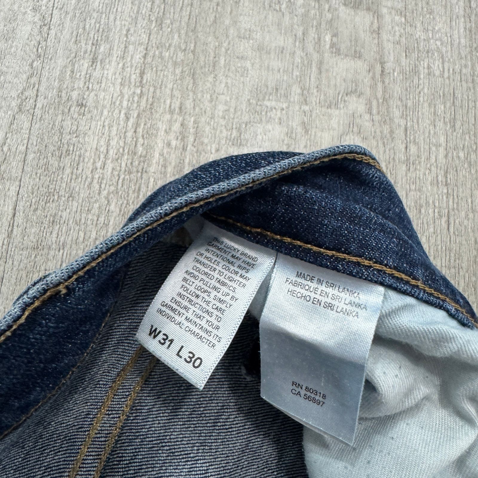 Lucky Brand Lucky Brand 121 Slim Straight Jeans 31x30 (Fits 31x24) Blue Size US 31 - 5 Thumbnail