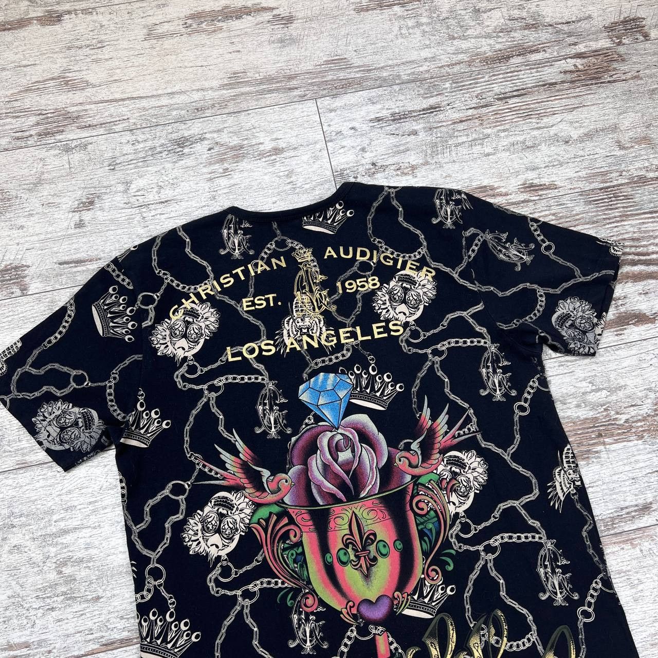 Christian Audigier × Ed Hardy Cristian Audigier Los Angeles T-Shirt Multicolor Size XL Size US XL / EU 56 / 4 - 6 Thumbnail