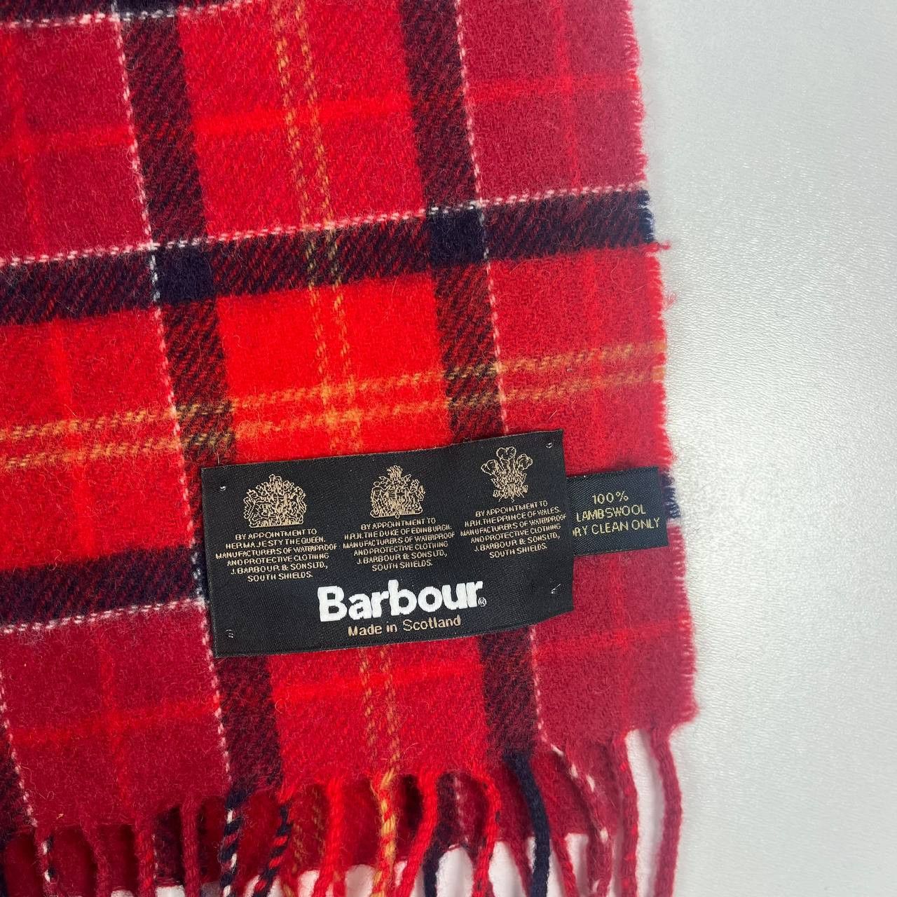 Barbour Barbour Lambswool Scarf Red Tartan Plaid Size ONE SIZE - 3 Thumbnail
