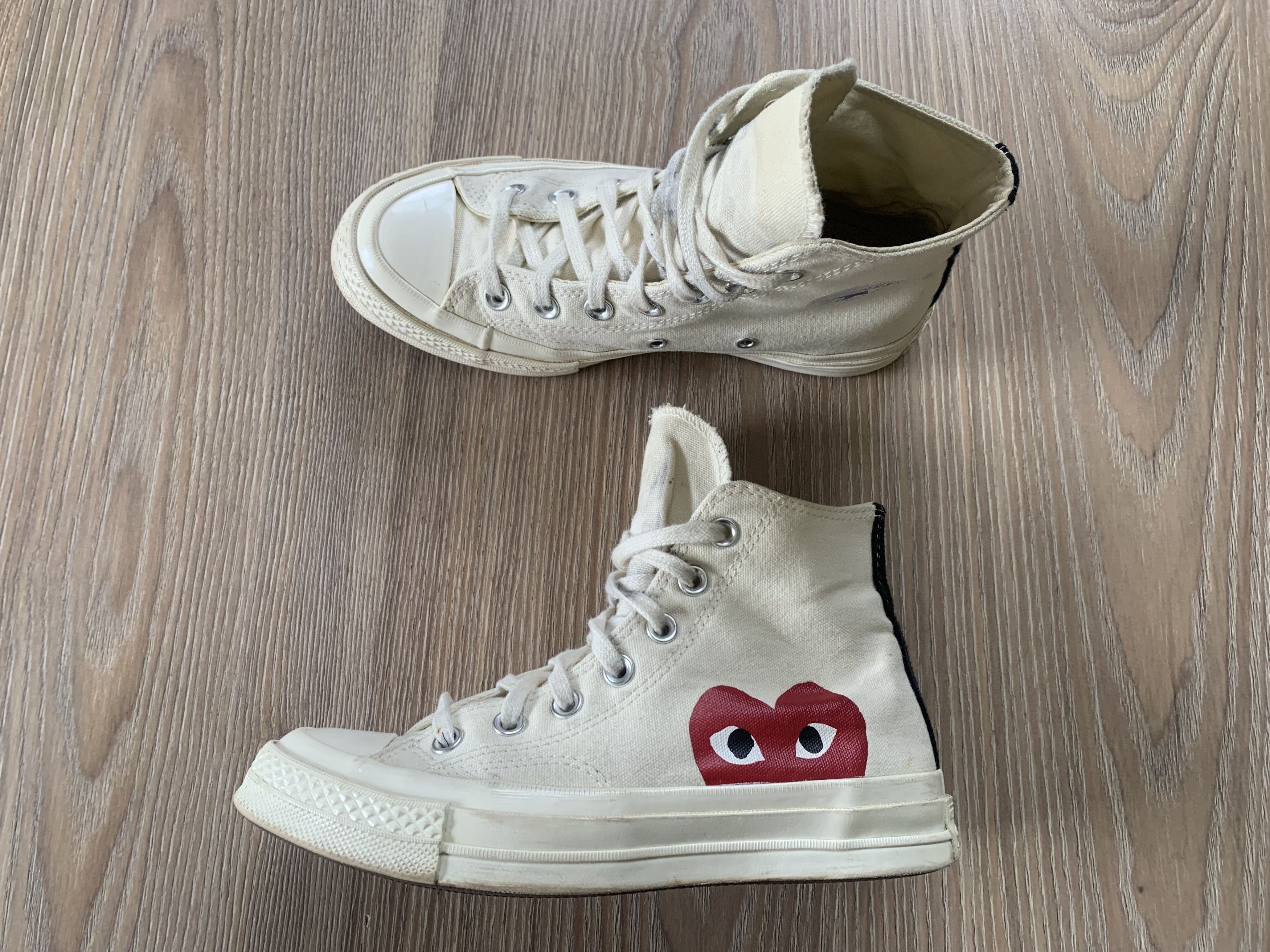 Comme des Garcons PLAY × Converse Converse x Comme Des Garcons Play High Top Unisex Sneakers Size US 6.5 / IT 36.5 - 2 Thumbnail