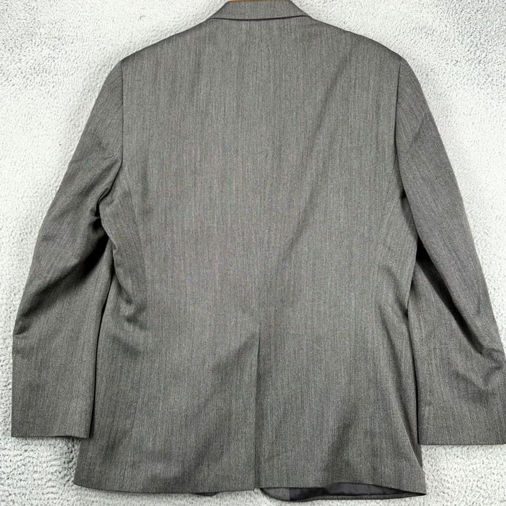 Ralph Lauren Lauren Ralph Lauren Blazer Sport Coat Mens 42R Grey Herringbone 2 Button Notch Lapel Regular Fit Size 42R - 3 Thumbnail