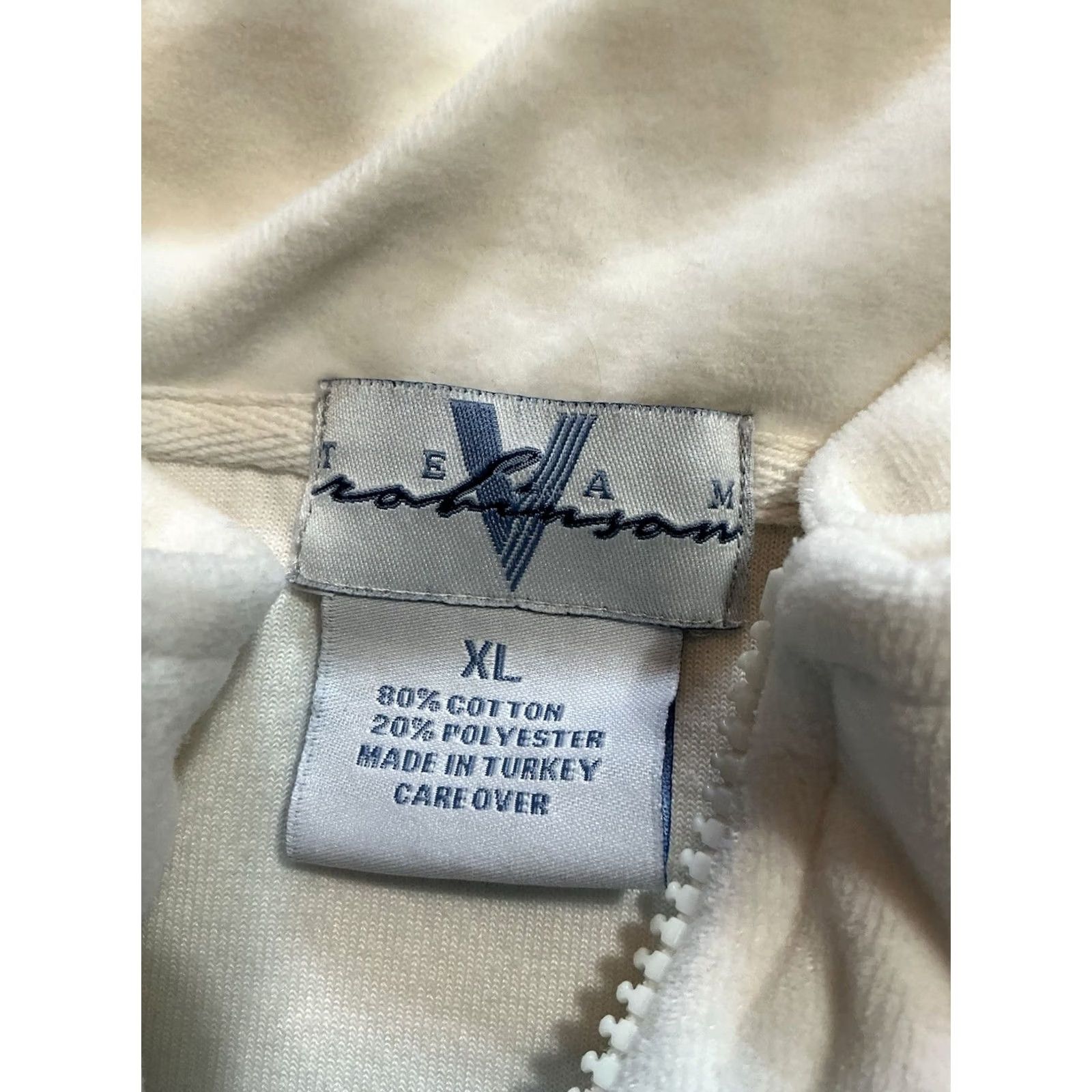 Velour VINTAGE Y2K 2003 Abuja 8th All Africa Games Team Velour Full Zip Jacket XL Mens White Track Jacket Size US XL / EU 56 / 4 - 6 Thumbnail