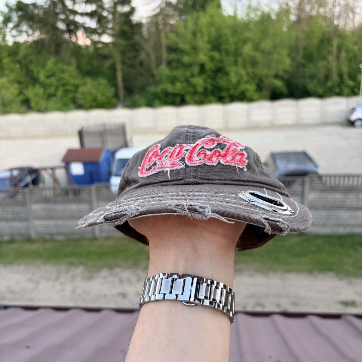 Coca Cola Vintage Coca Cola Cap Distressed Brown Y2K Hat Bottle Open Size ONE SIZE - 5 Thumbnail