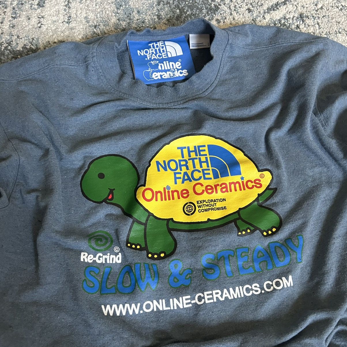 Online Ceramics × The North Face SLOW & STEADY TURTLE RE-GRiND RECYCLED COTTON BLEND CREWNECK Size US L / EU 52-54 / 3 - 2 Thumbnail