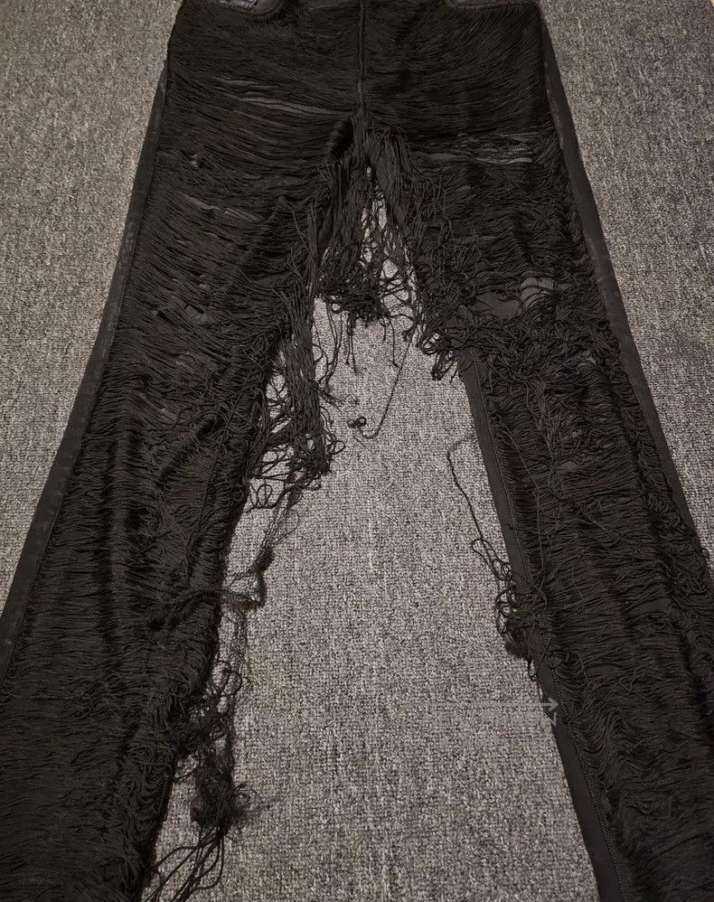 Amiri Amiri Men's Fringe Black Denim Jeans. Size US 38 / EU 54 - 3 Thumbnail
