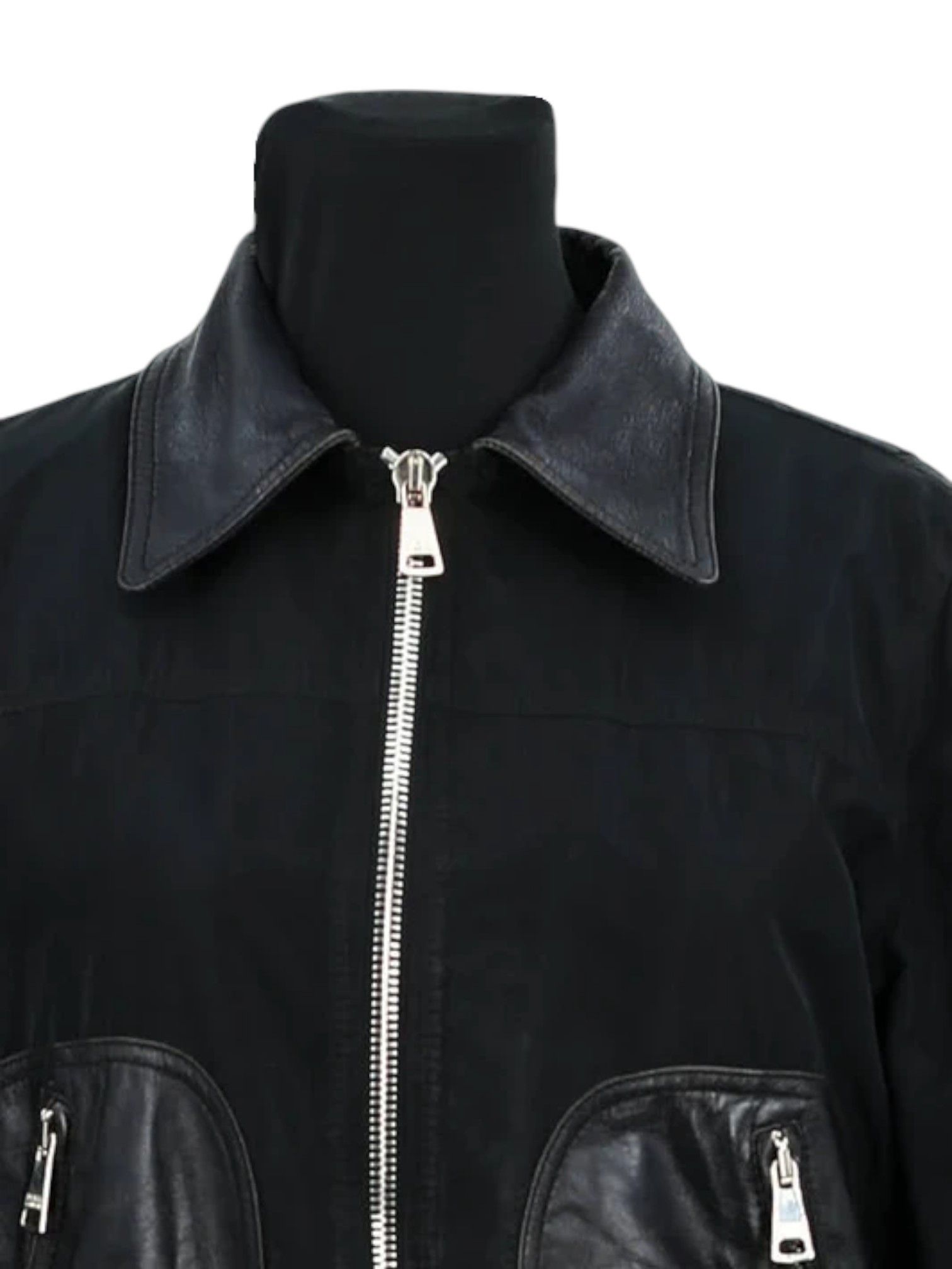 Dolce & Gabbana Dolce & Gabbana Panelled Lambskin Bomber Jacket c.2000s Size US M / EU 48-50 / 2 - 4 Thumbnail