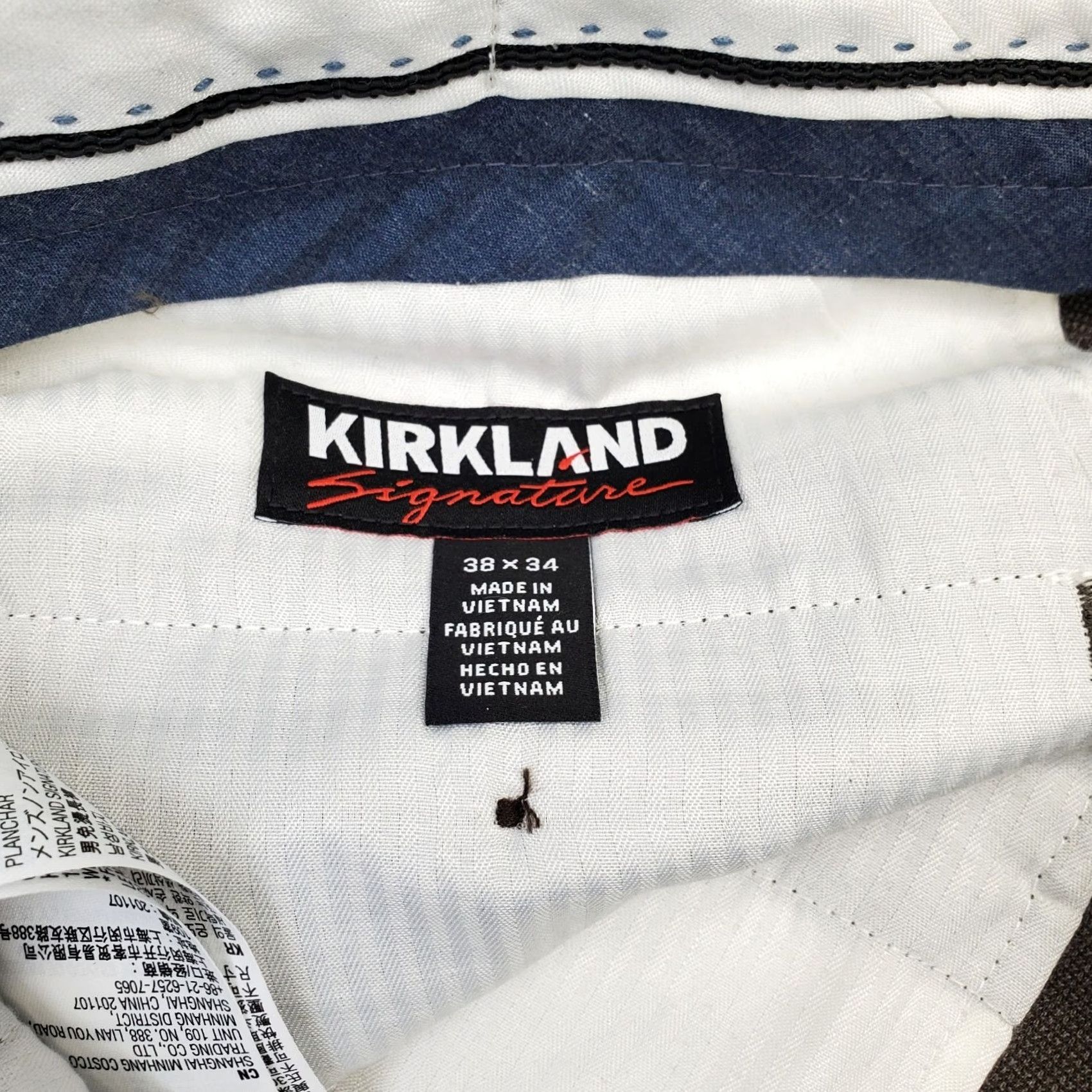Vintage Kirkland Signature Dress Pants Mens 38x34 Brown Formal Oxford Non-Iron Comfort Shirt Mens Brown Dress Pants Regular 38 34.25 45" Size US 38 / EU 54 - 6 Thumbnail