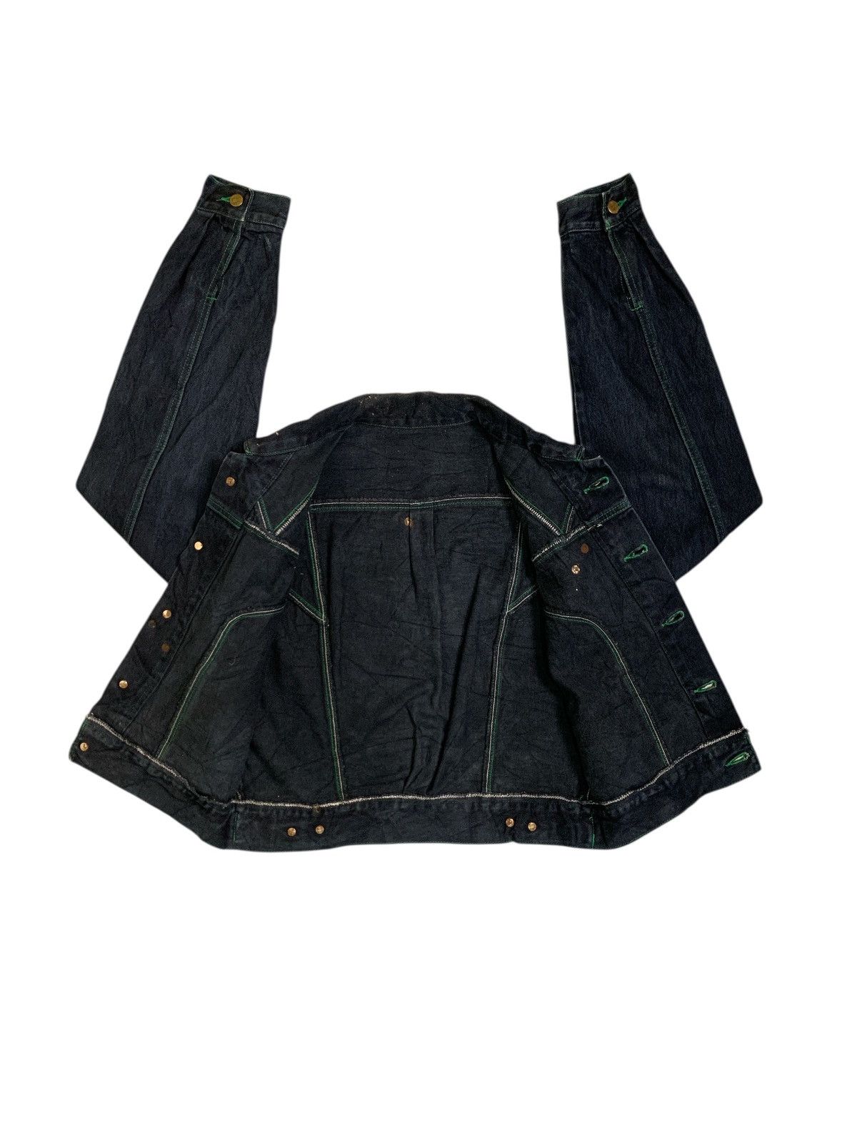 Japanese Brand Rare Design Heart Trucker Denim Jackets Size M / US 6-8 / IT 42-44 - 3 Thumbnail