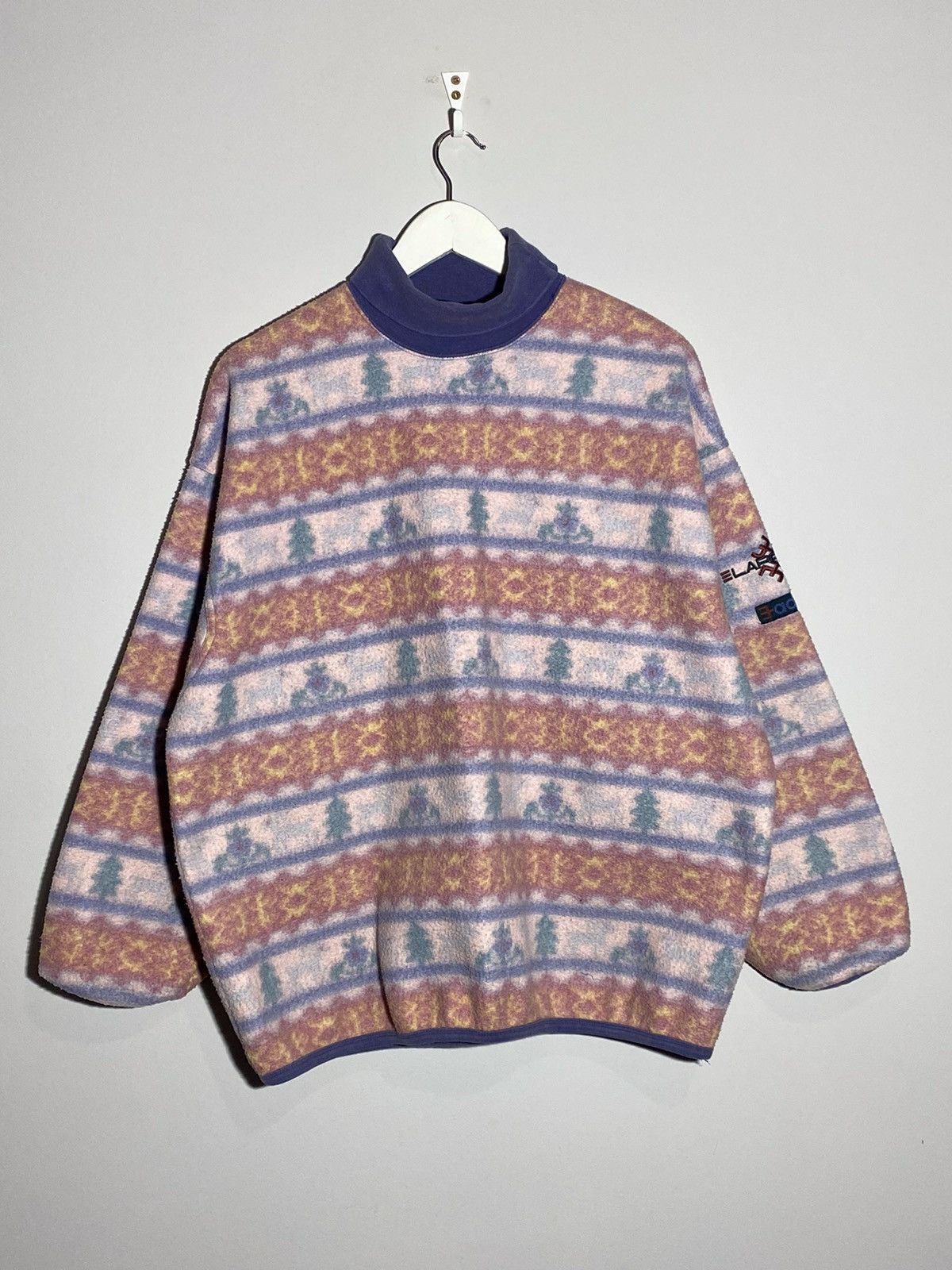 Vintage 🔥 Vintage 90s ADIDAS LAPPLAND FLEECE PASTEL SNOW VIBES RARE Size US M / EU 48-50 / 2 - 1 Thumbnail