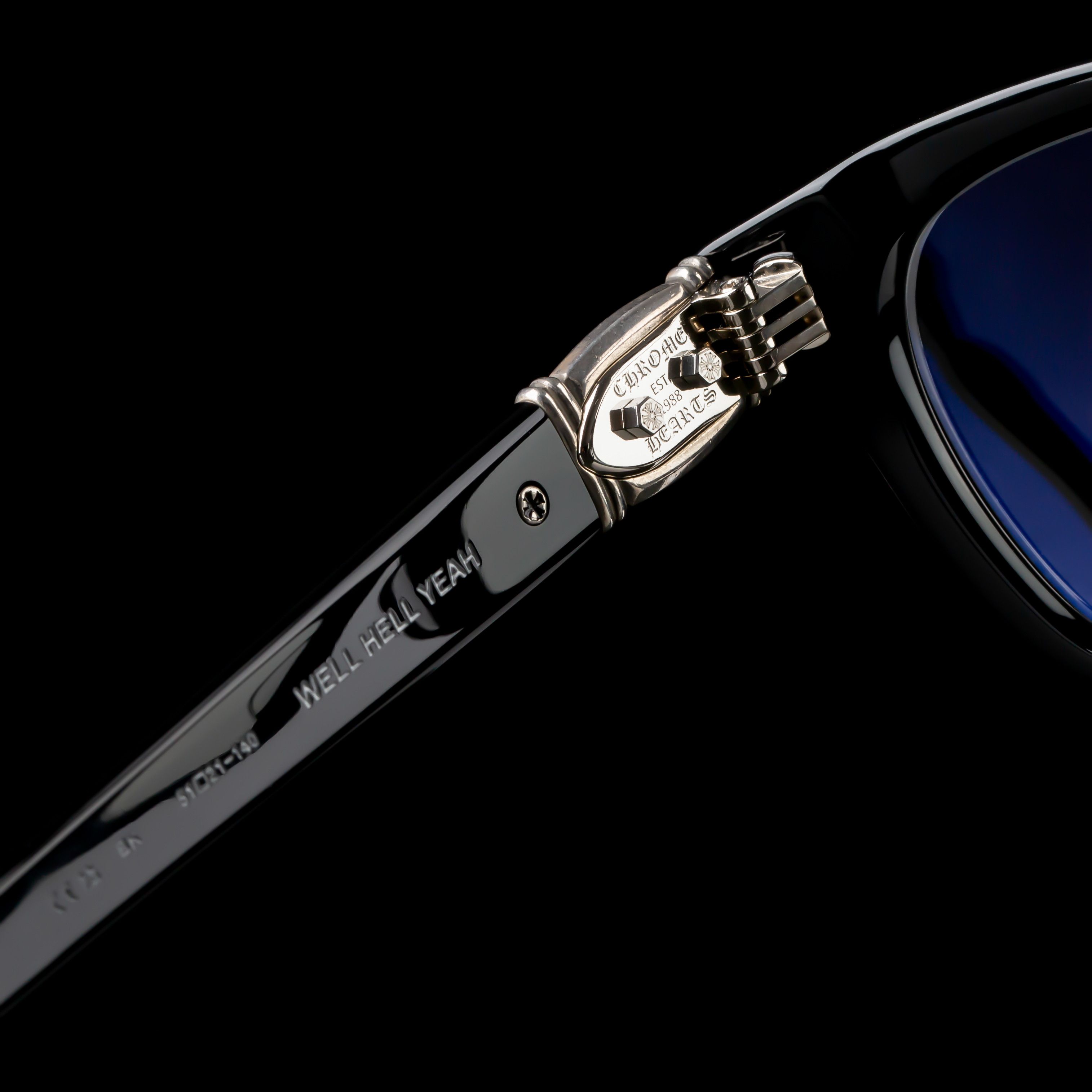 Chrome Hearts CHROME HEARTS WELL HELL YEAH BLACK GLASSES Size ONE SIZE - 3 Thumbnail