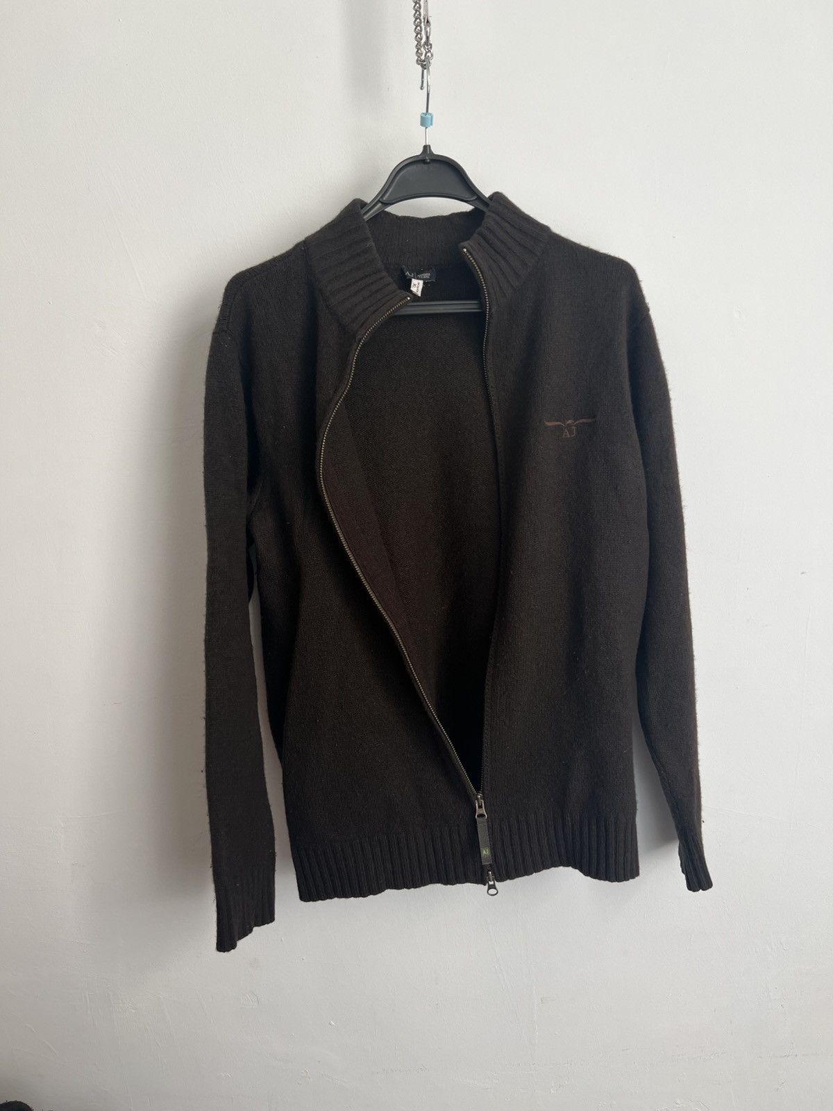 Armani Archive Armani Jeans Vintage Wool Zip Sweater Size US XL / EU 56 / 4 - 2 Thumbnail