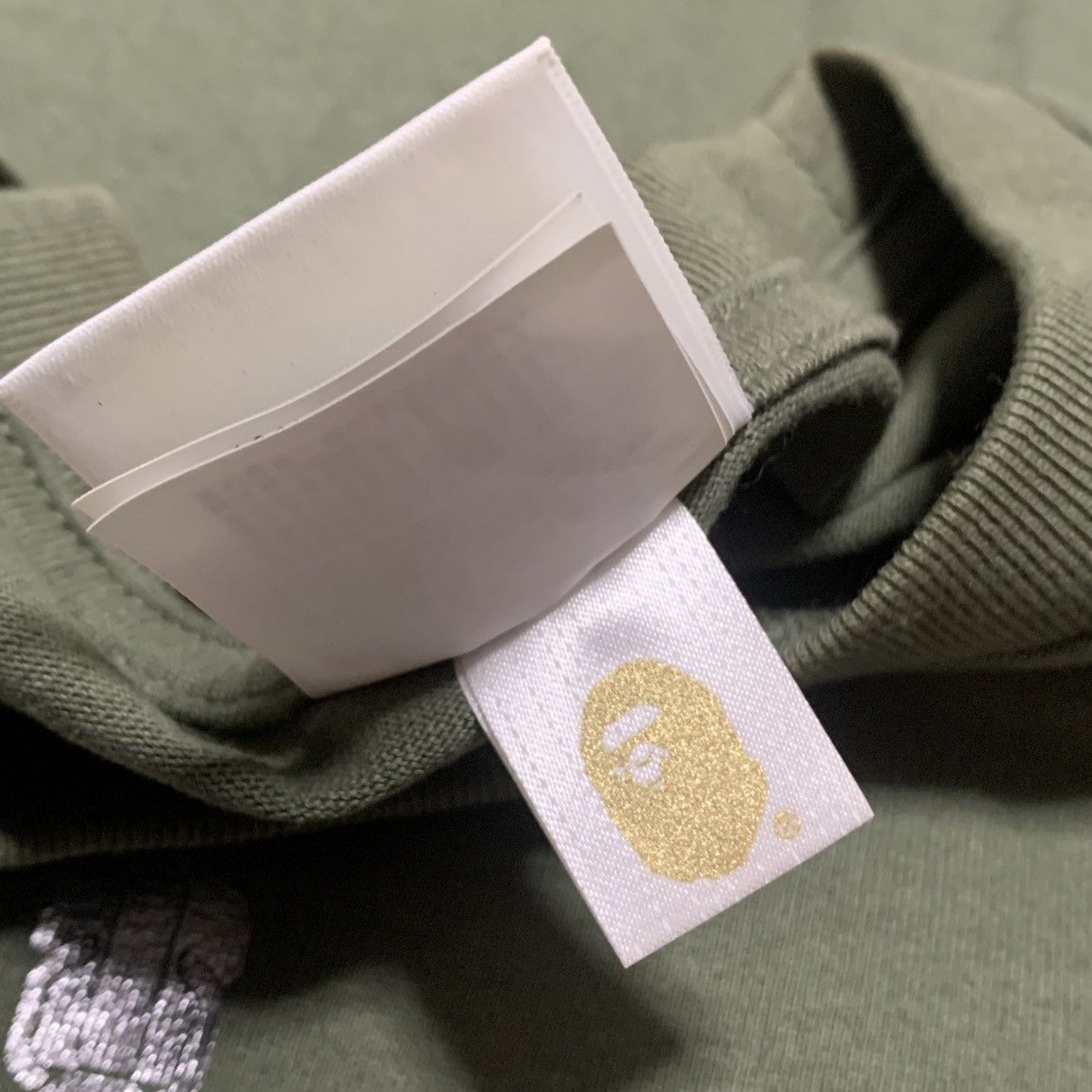 Bape Bape XL Shark Khaki Green Tee A Bathing Ape Size US XL / EU 56 / 4 - 5 Thumbnail