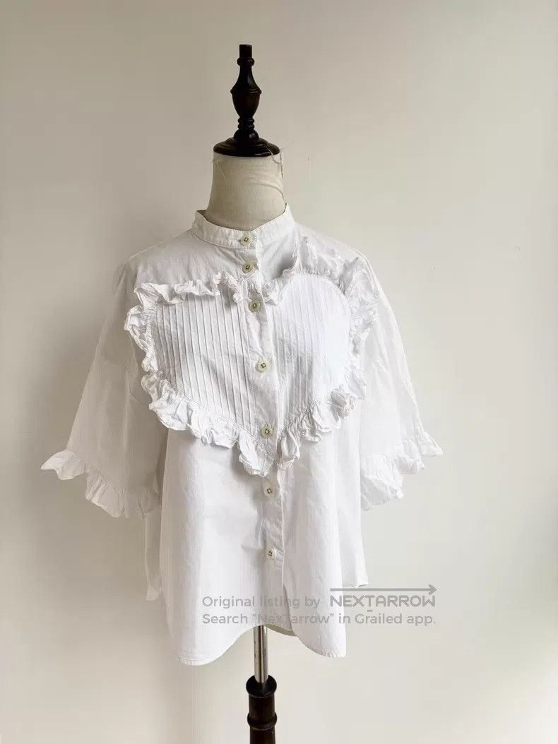 Vivienne Westwood Vivienne Westwood White heart lace shirt Size ONE SIZE - 1 Thumbnail