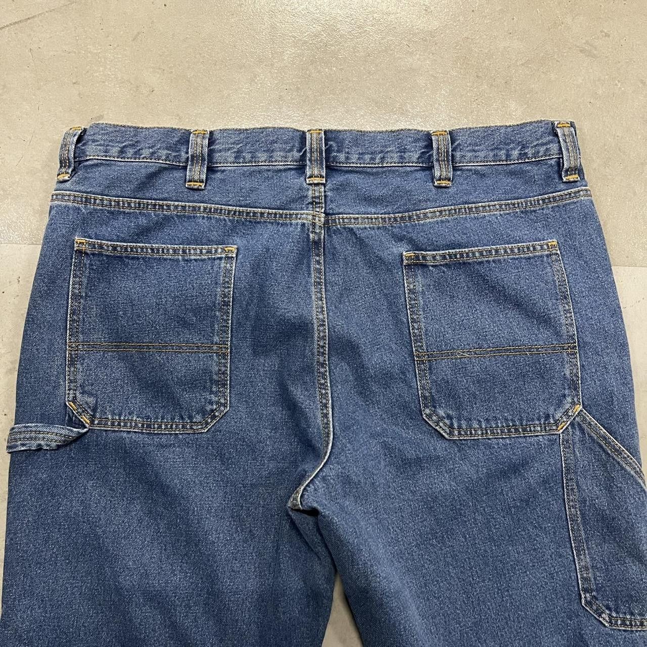 Japanese Brand × Vintage Vintage Y2K Super Baggy Wide Leg Dark wash Denim Jeans! Size US 40 / EU 56 - 7 Thumbnail