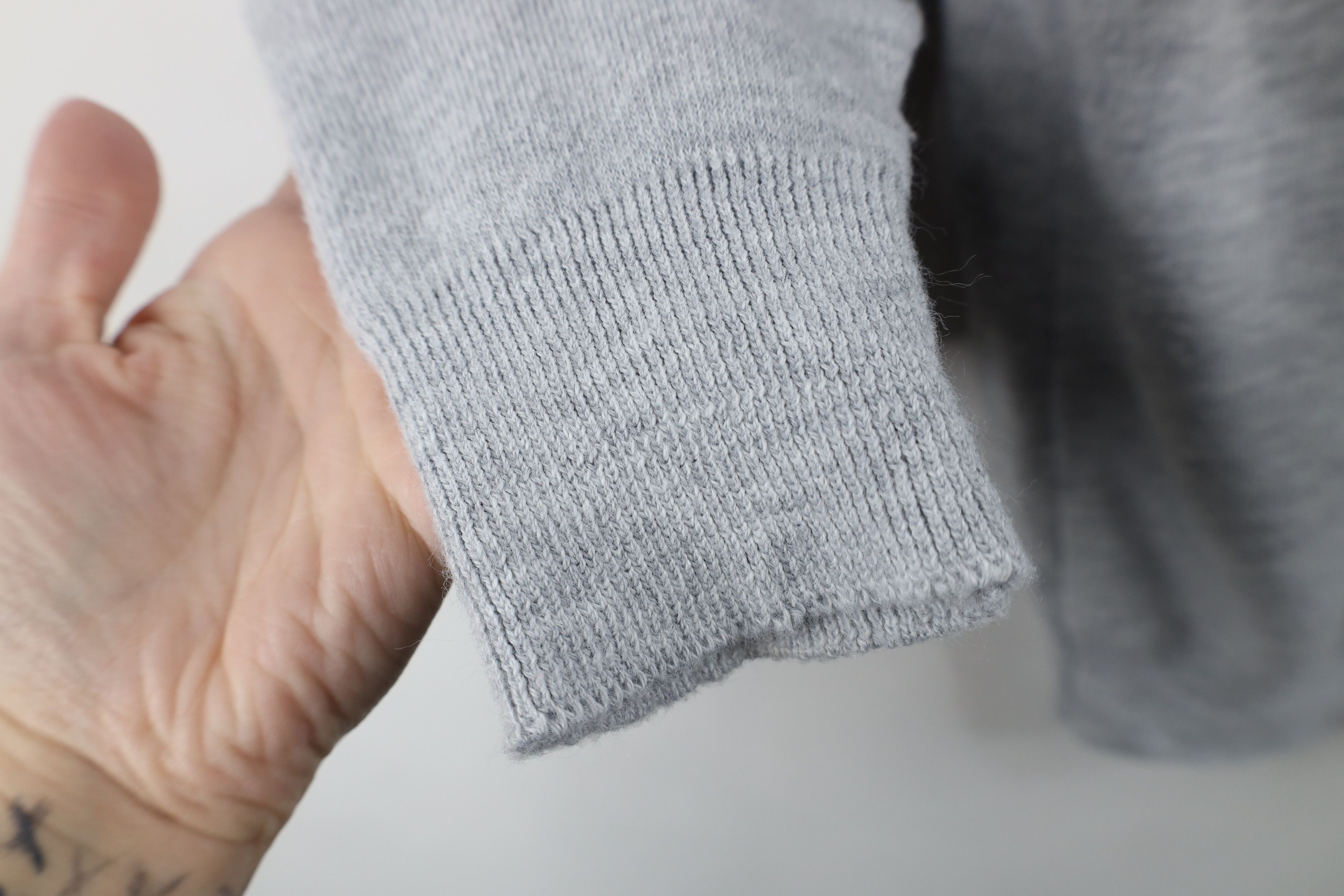 Vintage Vintage 70s Streetwear Knit V-Neck Sweater Heather Gray USA Size US XL / EU 56 / 4 - 6 Thumbnail