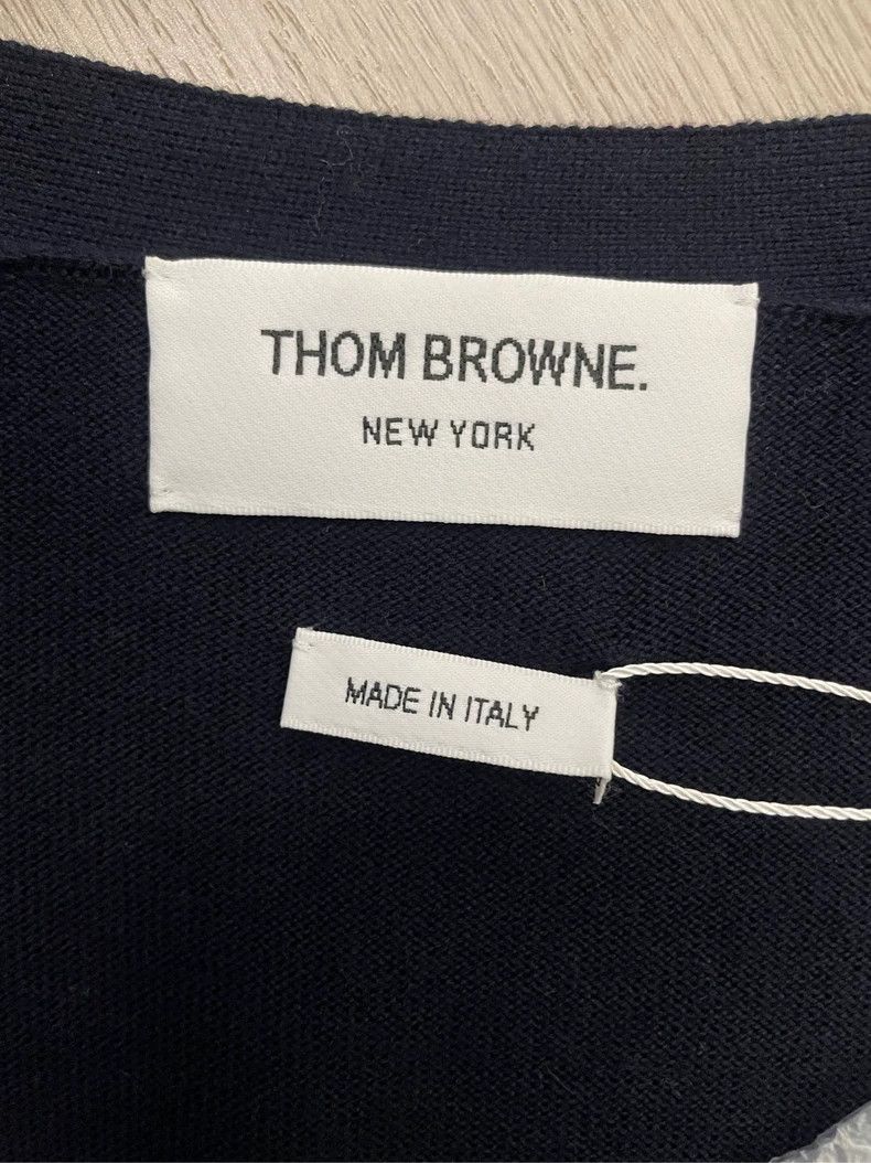 Thom Browne Thom Browne Dark blue full print white red anchor four-stri Size US XS / EU 42 / 0 - 5 Thumbnail