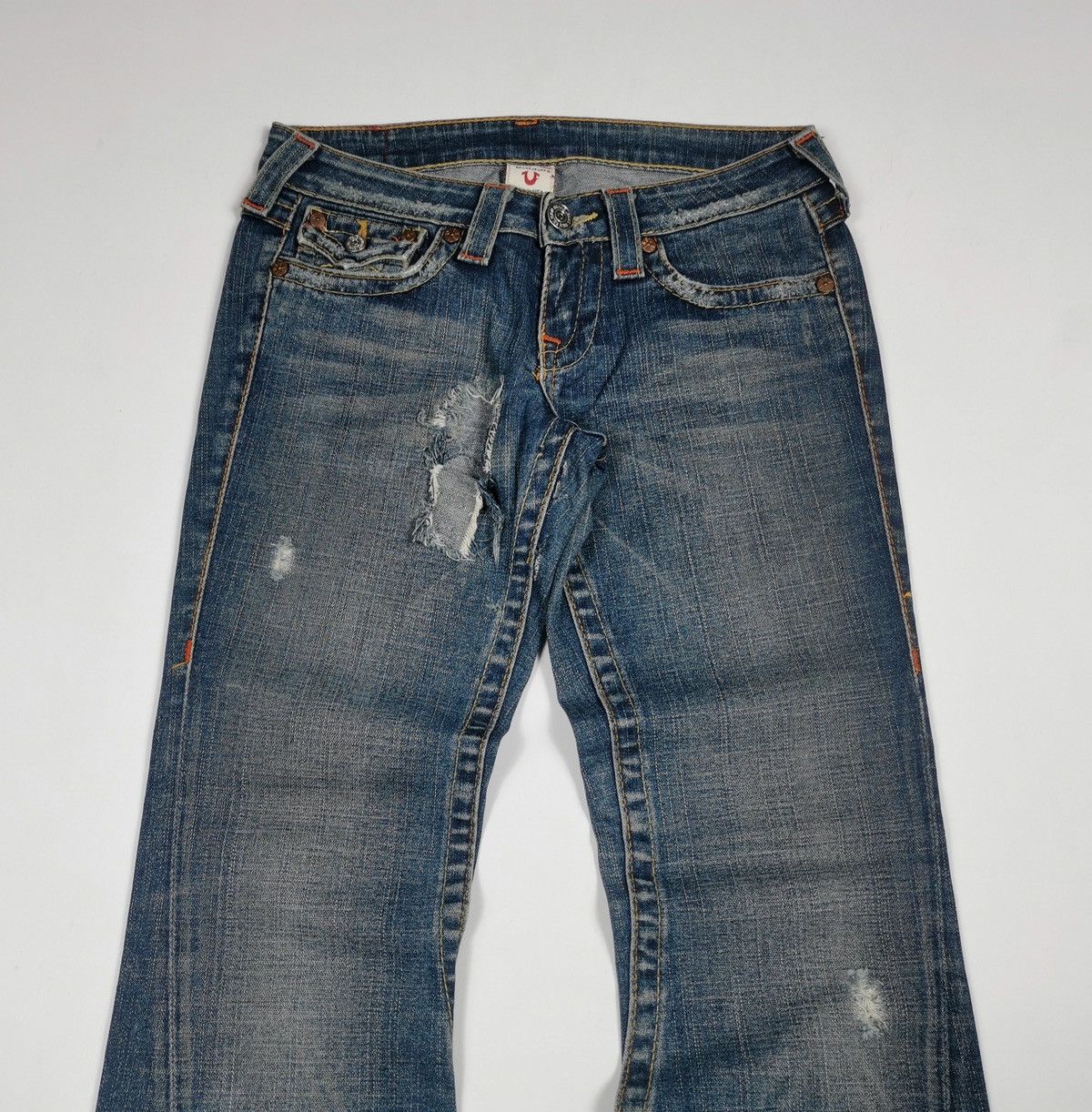 True Religion Bootcut Flare True Religion Distressed Jeans Size 26" / US 2 / IT 38 - 3 Thumbnail