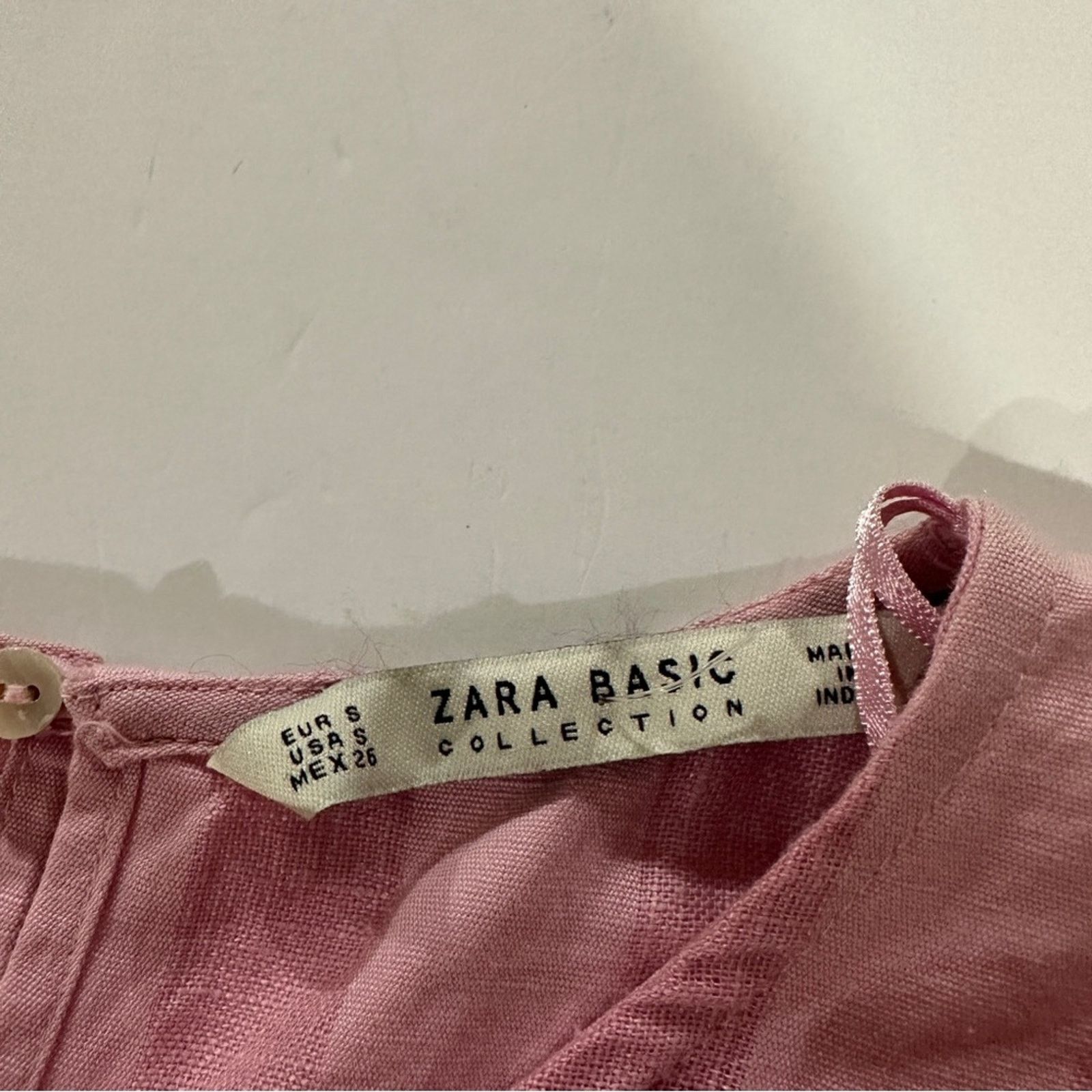 Zara Zara Pink Striped Short Sleeve Ruffle Top Size S Size S / US 4 / IT 40 - 5 Thumbnail