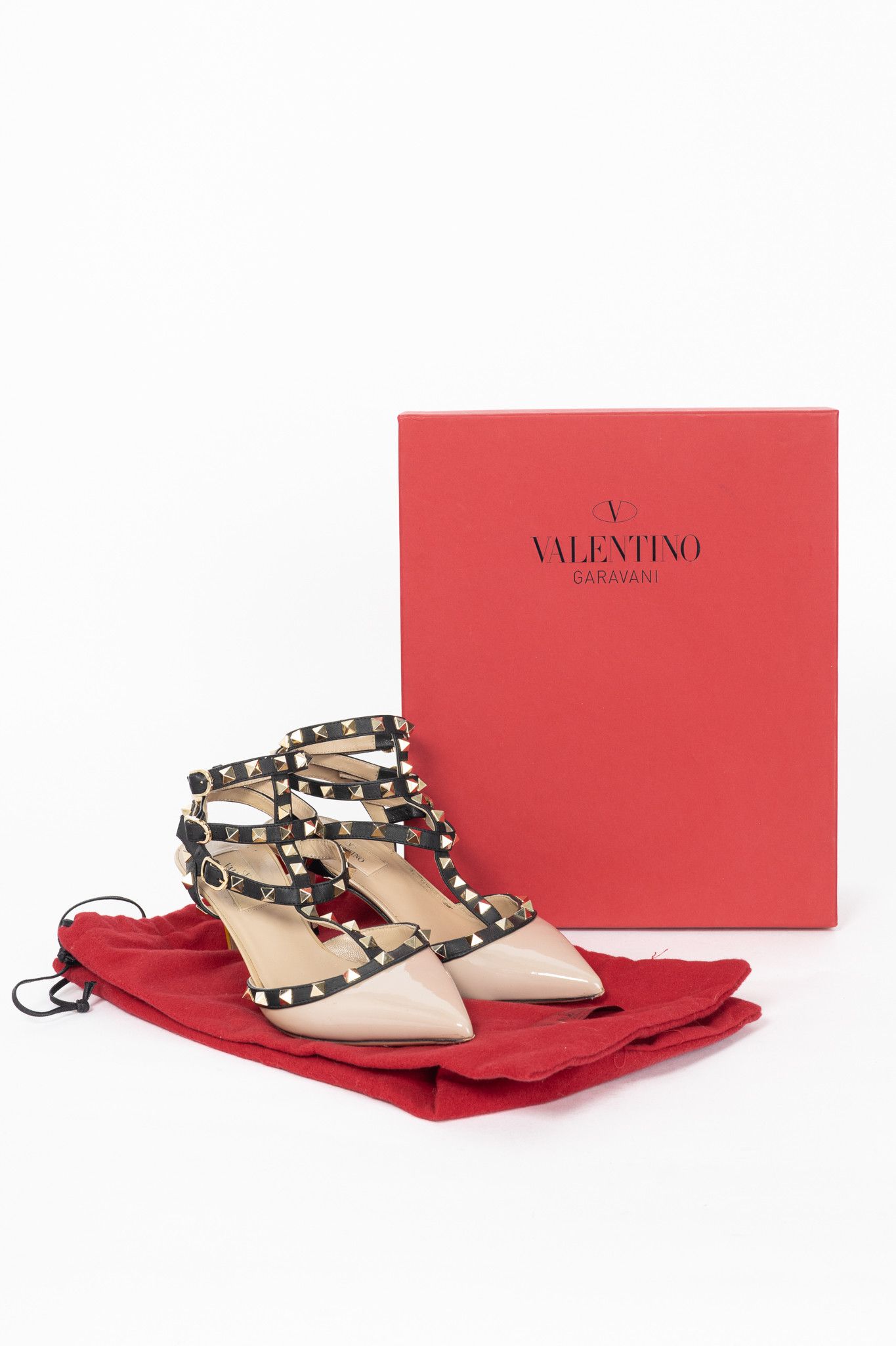 Valentino Valentino Garavani Rockstud 65 Patent Leather Caged Heels Size US 7.5 / IT 37.5 - 11 Thumbnail