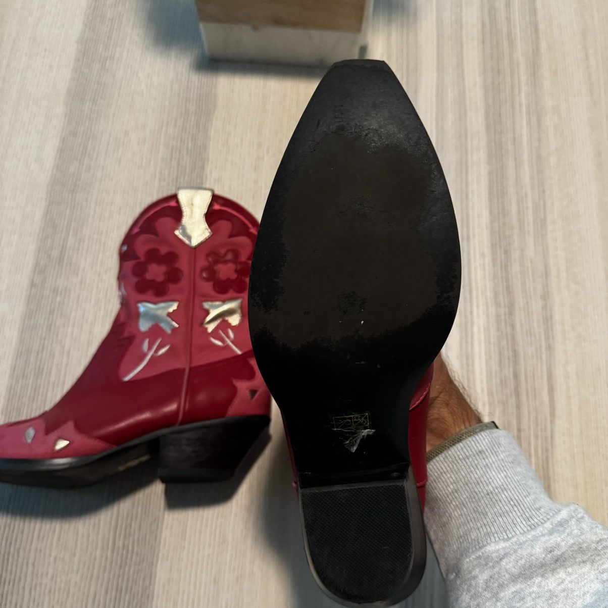 Jeffrey Campbell Jeffery Campbell Looney Cowboy Boot in Pink & Red - 8.5 Size US 8.5 / IT 38.5 - 4 Thumbnail