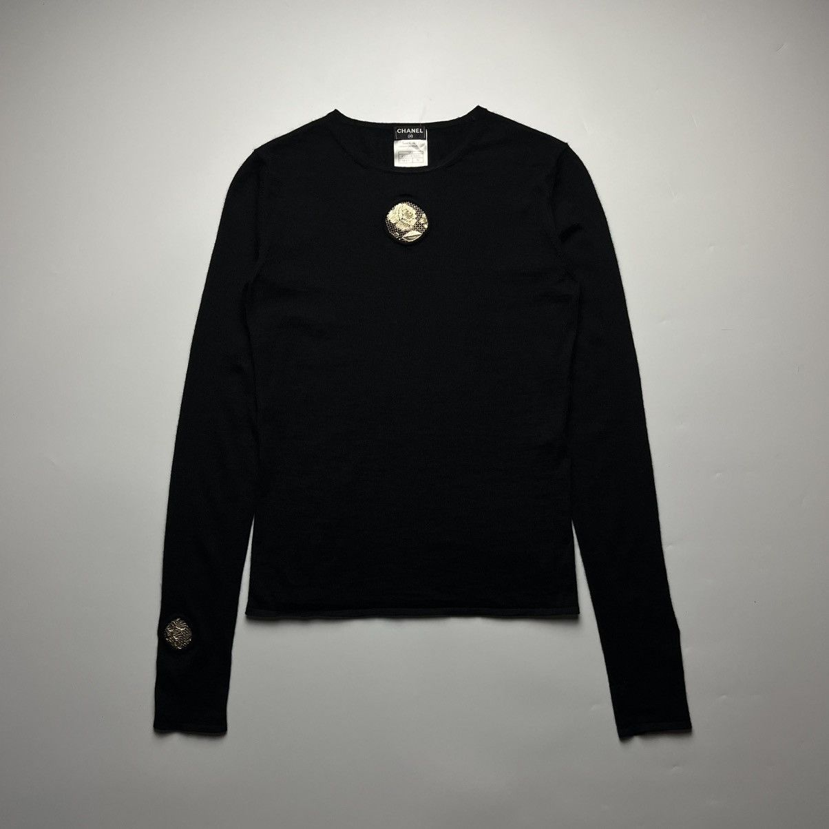 Chanel Autumn/Fall 2008 Jeweled Cashmere Blend L/S Top