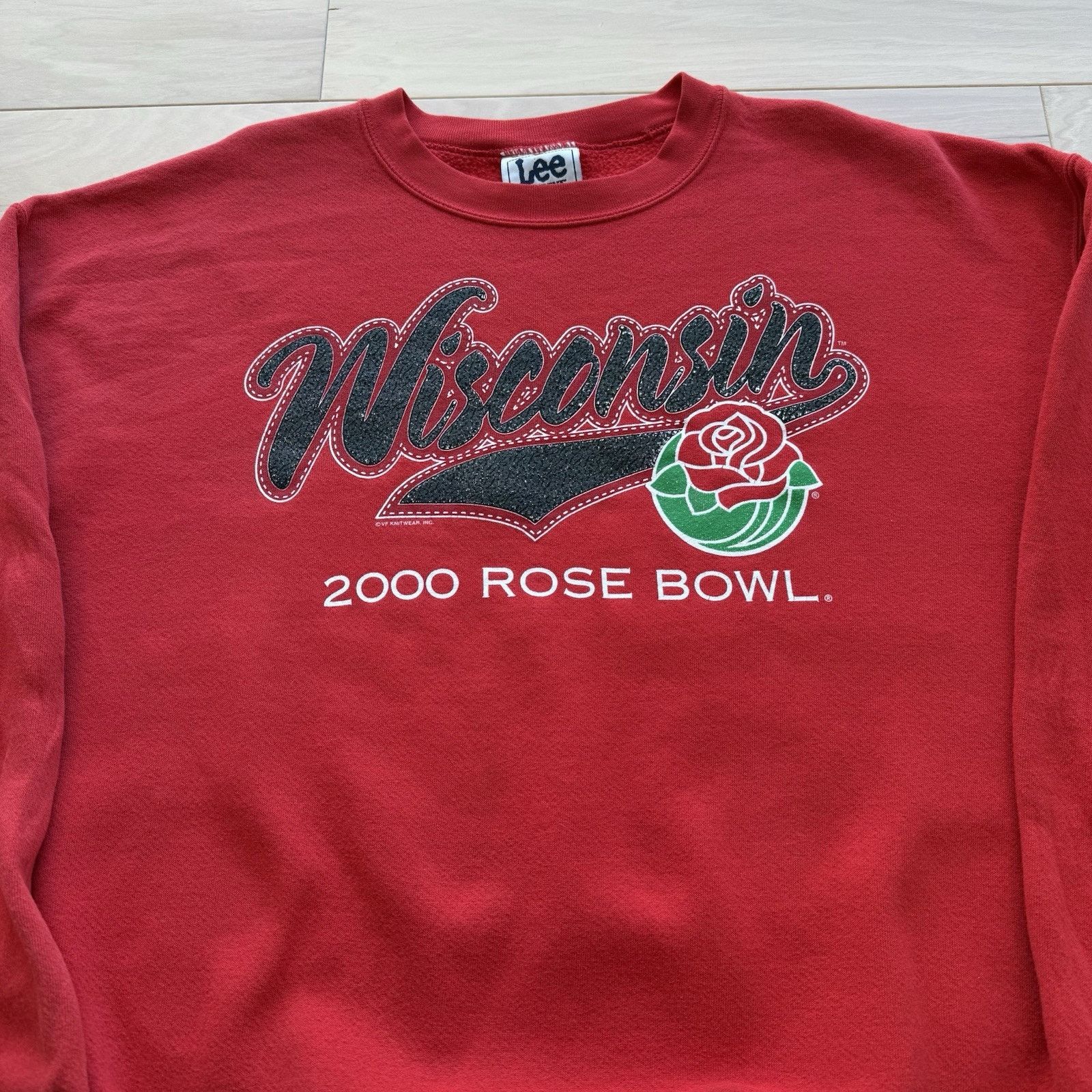 Vintage Vintage Wisconsin Badgers Sweatshirt XL Red Fleece Pullover Size US XL / EU 56 / 4 - 2 Thumbnail