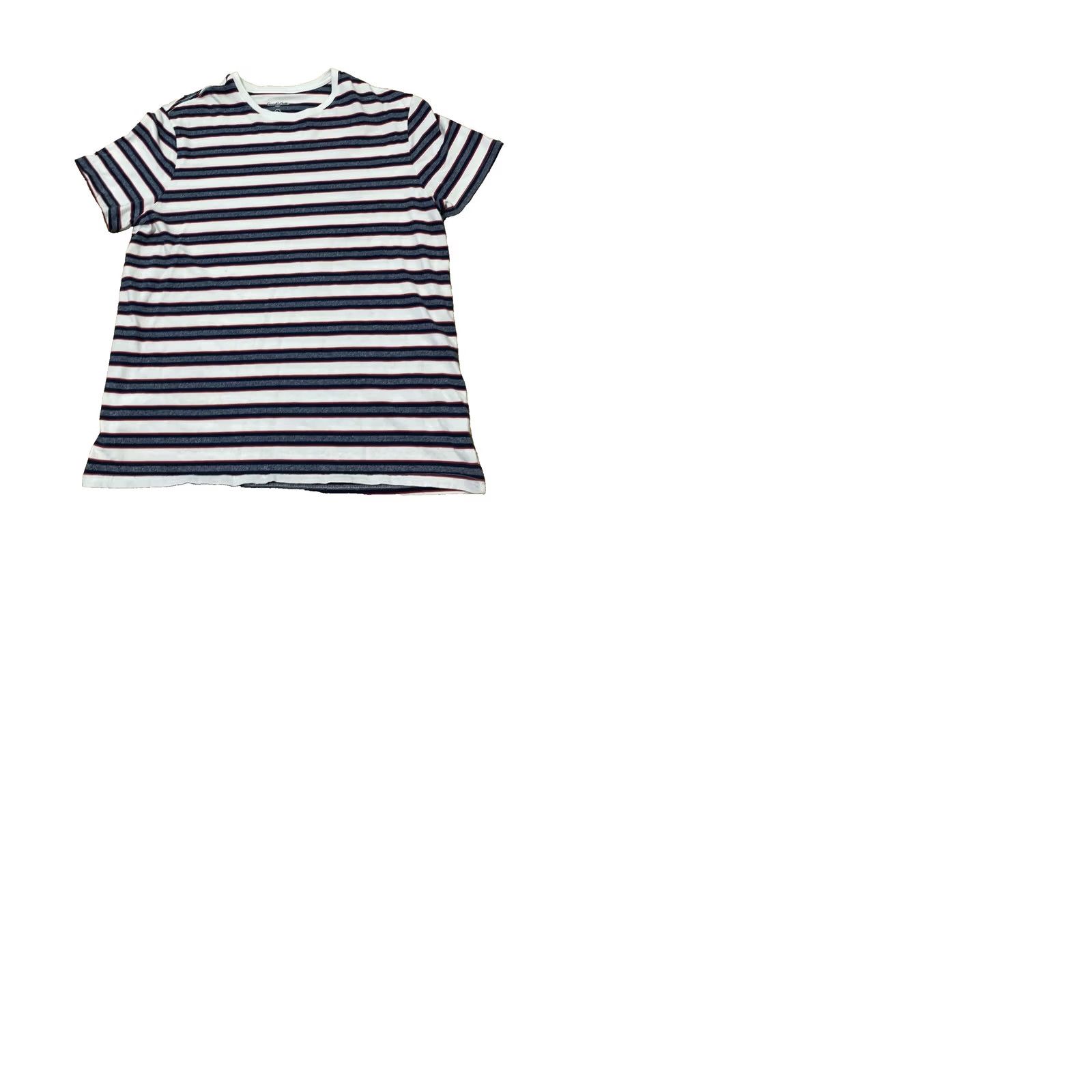 Vintage VINTAGE Goodfellow & Co T Shirt Mens L White Stripe Hoop Red Blue Preppy Retro Skate Tee L Size US L / EU 52-54 / 3 - 11 Thumbnail