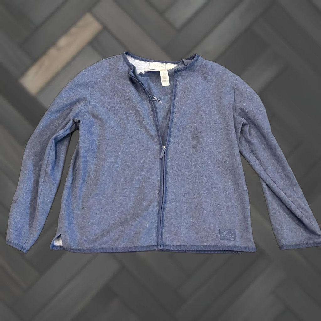 Liz Claiborne Liz Claiborne Spa 2 Piece Set Cardigan Sweater Tank Top Womens Medium Blue Size M / US 6-8 / IT 42-44 - 1 Thumbnail